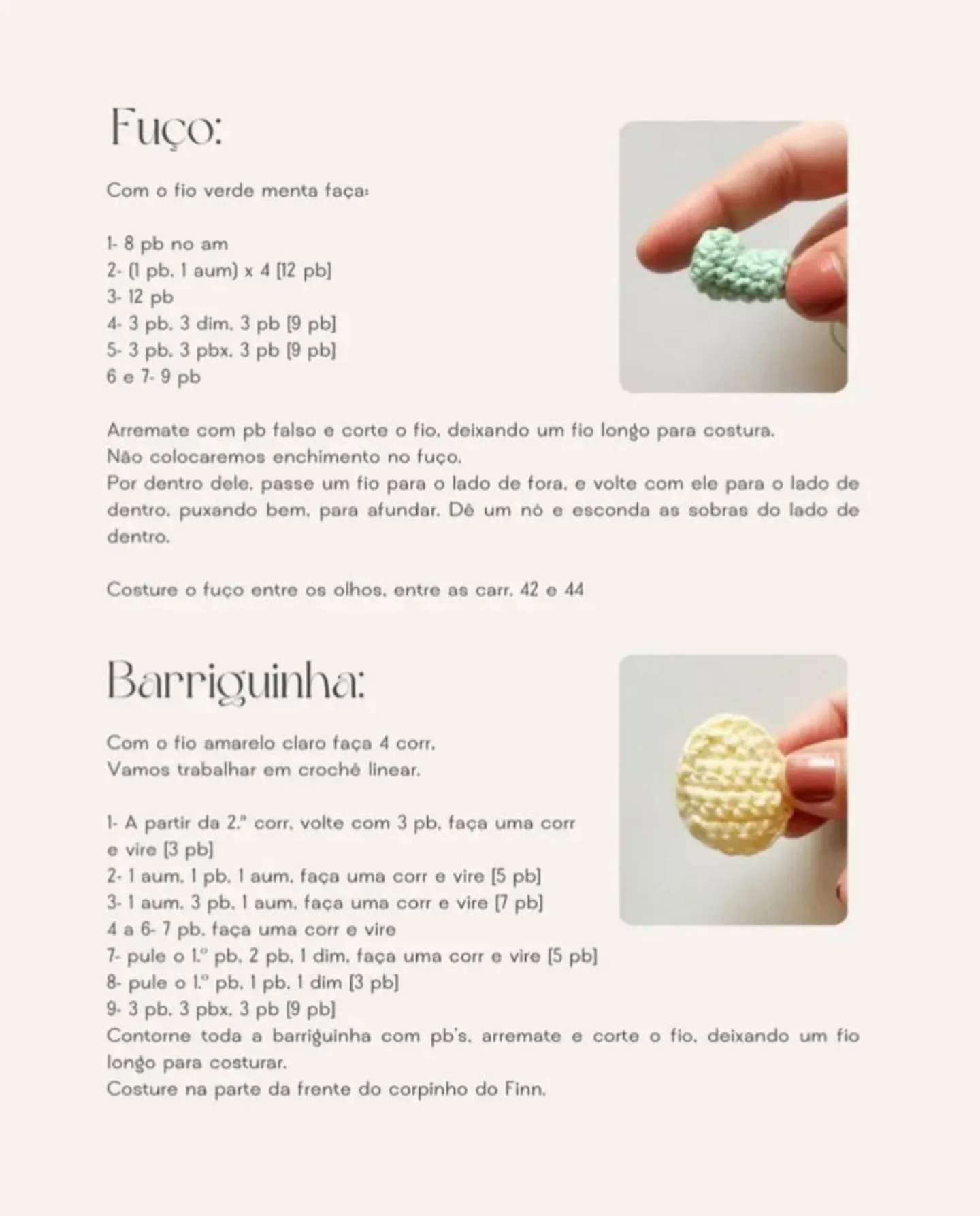 Gráfico de crochê gratuito: Cavalo-marinho Finn