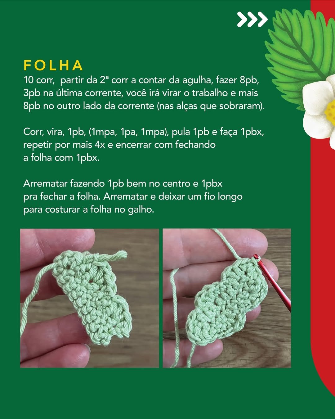 Gráfico de crochê gratuito: chaveiro morango Ruby