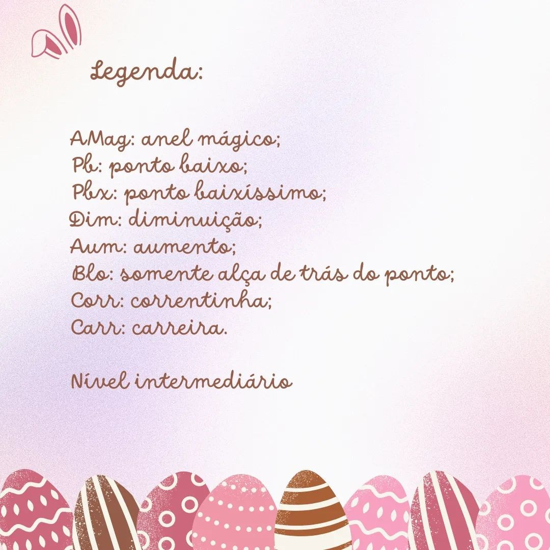 Gráfico de crochê gratuito: coelhinha Happy