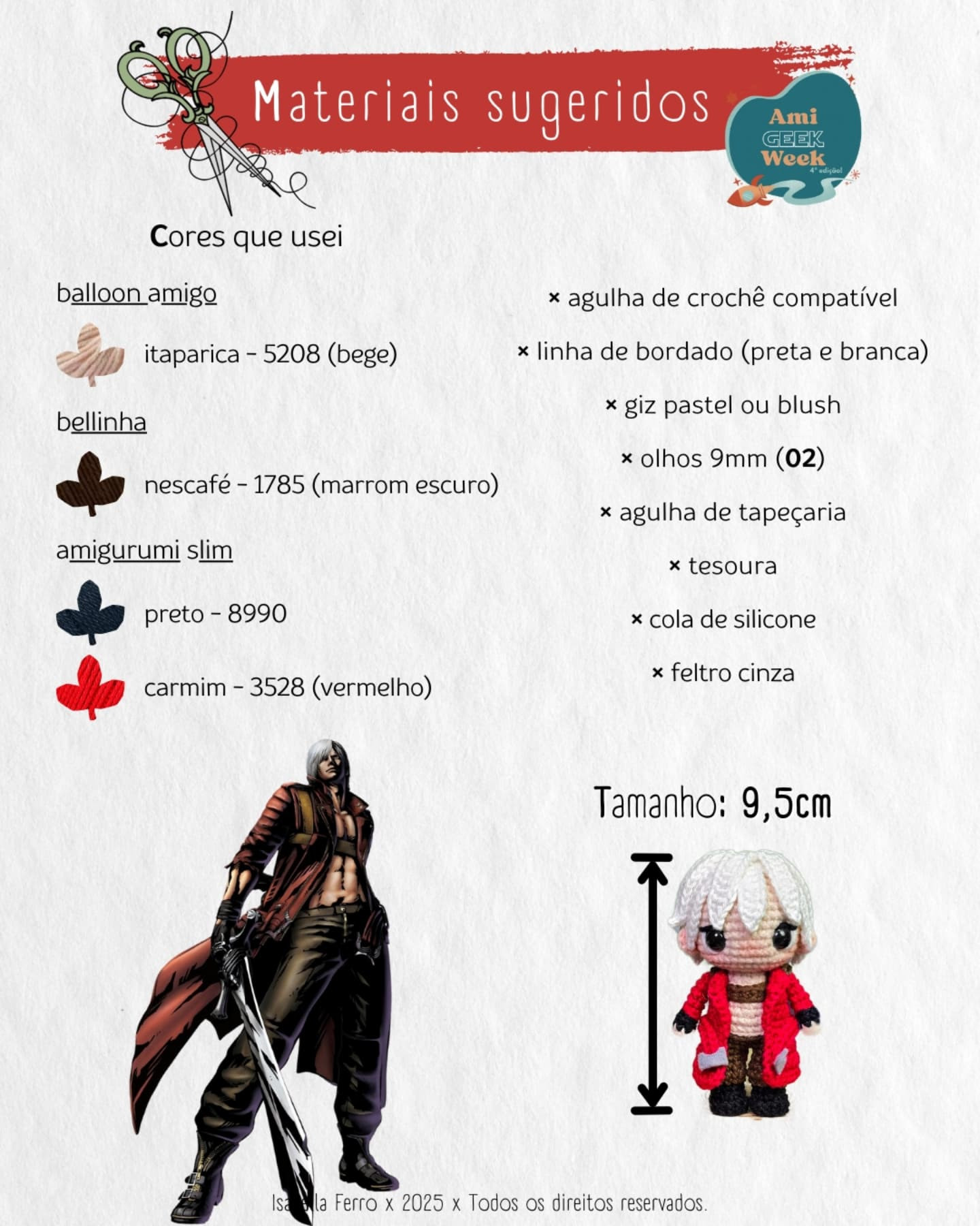 Gráfico de crochê gratuito do Dante