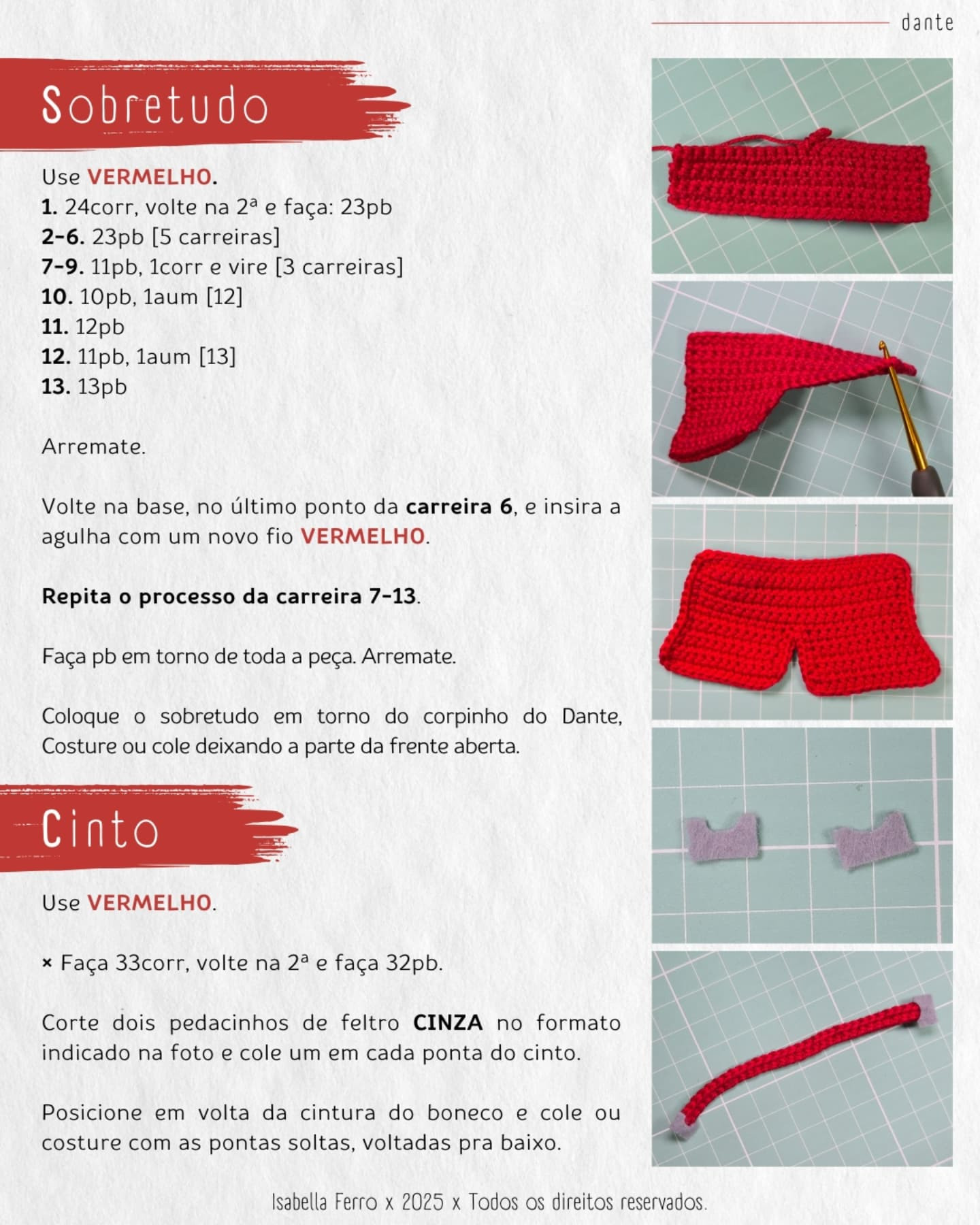 Gráfico de crochê gratuito do Dante