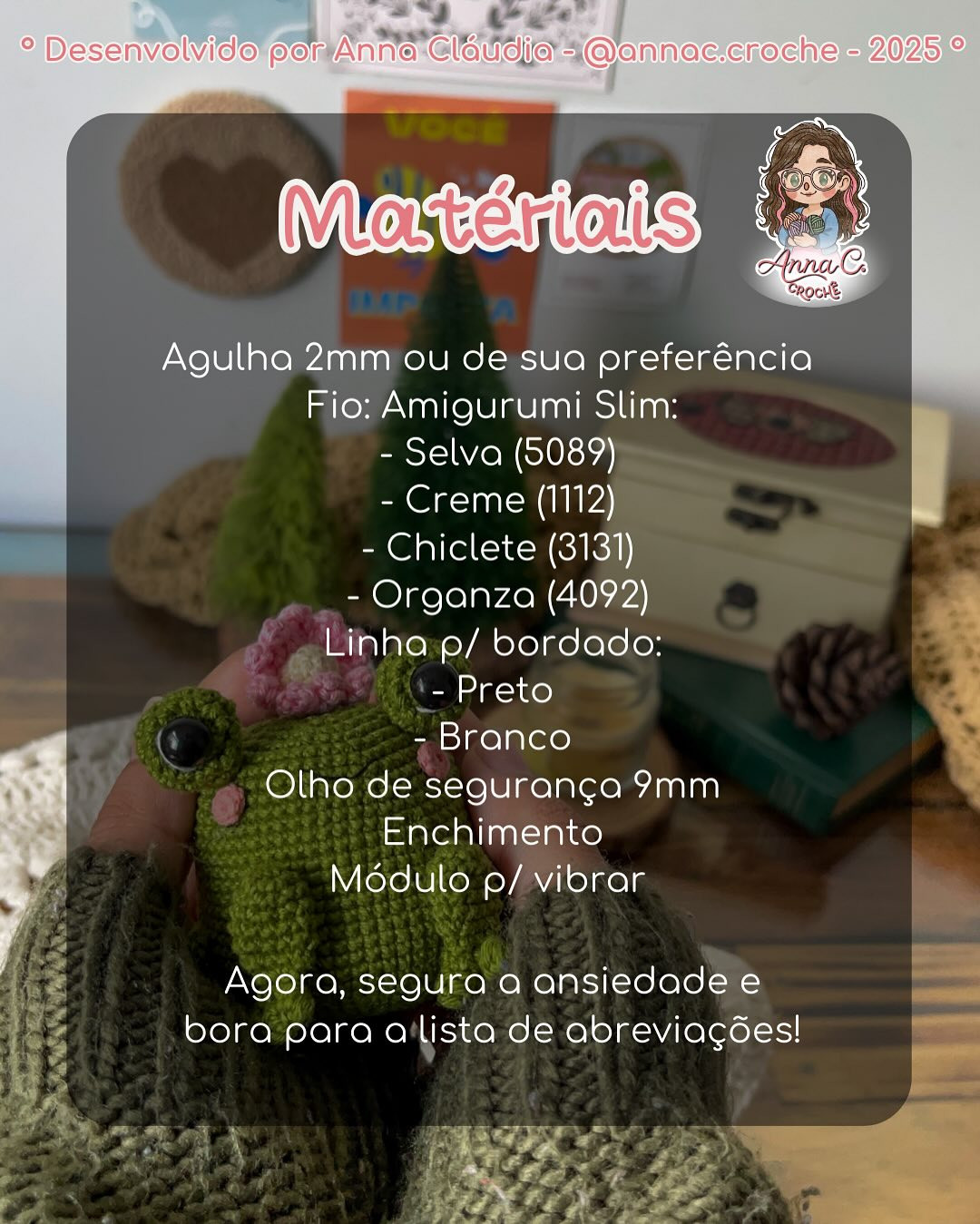 Gráfico de crochê gratuito: Flora, a sapinha