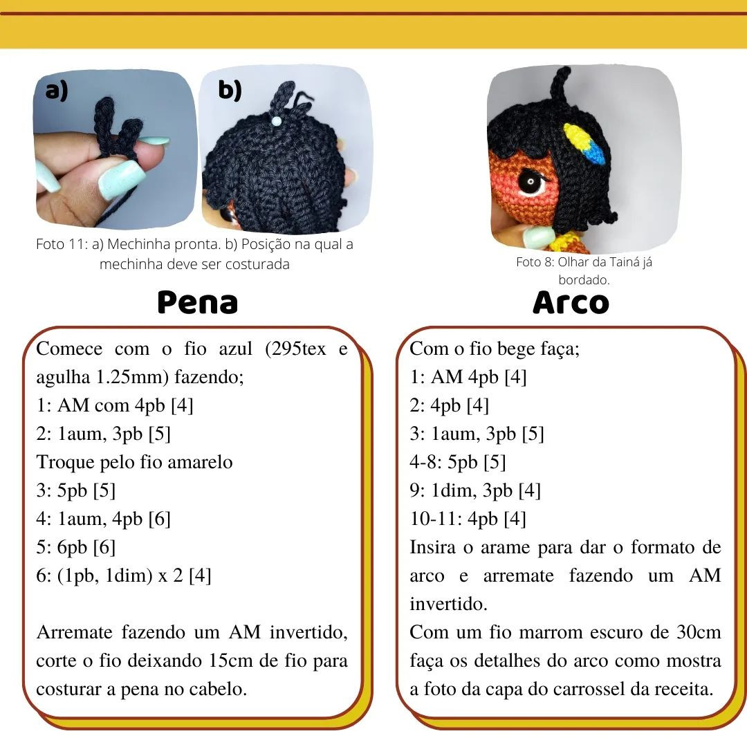Gráfico de crochê gratuito: Indígena Tainá