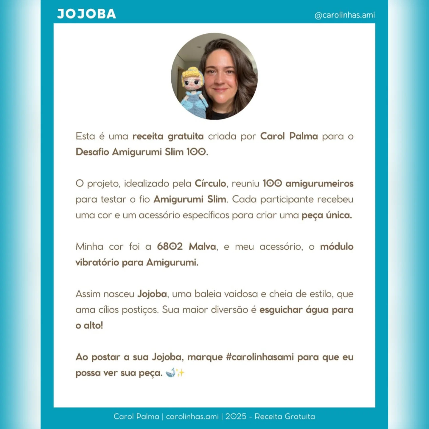 Gráfico de crochê gratuito: Jojoaba, a baleia