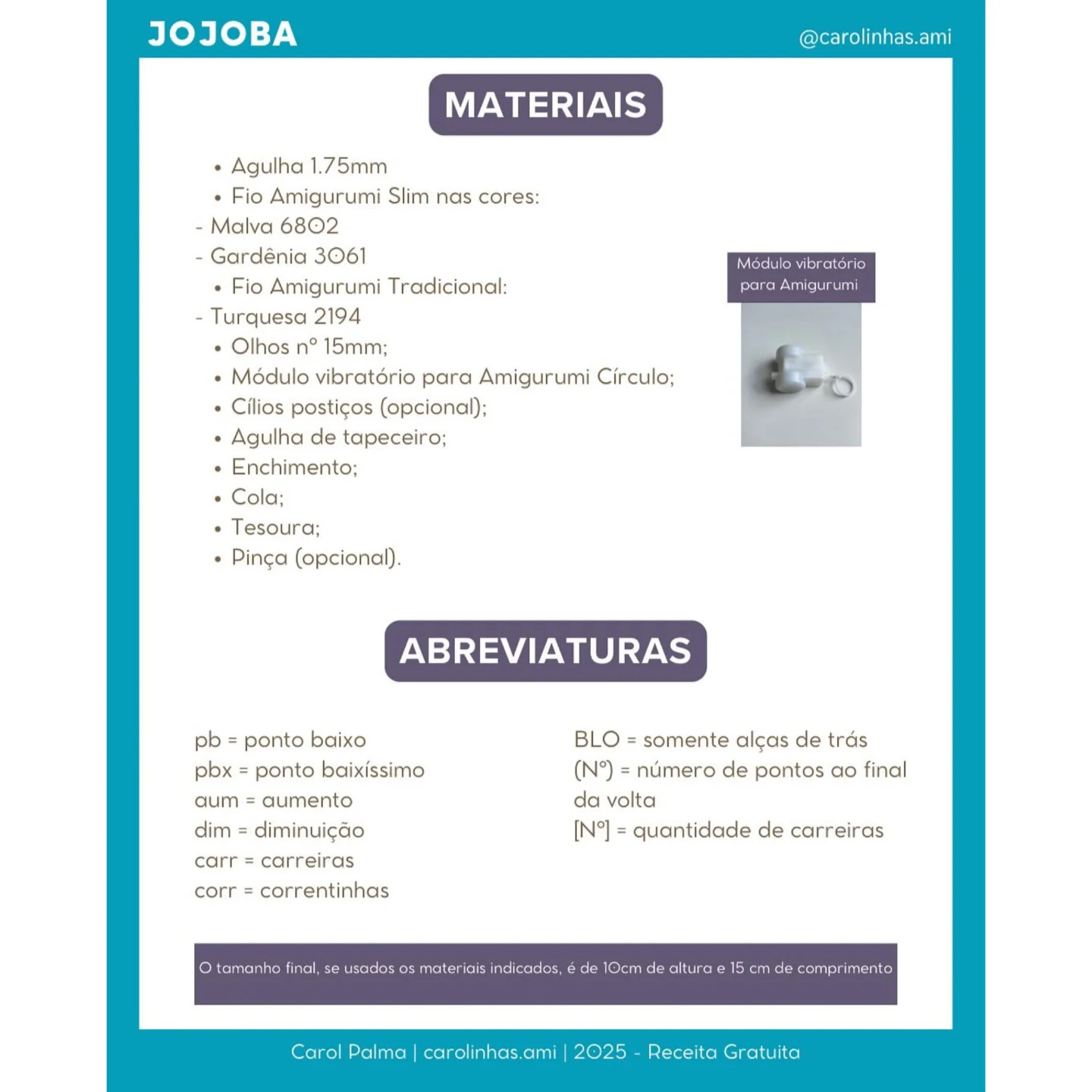 Gráfico de crochê gratuito: Jojoaba, a baleia