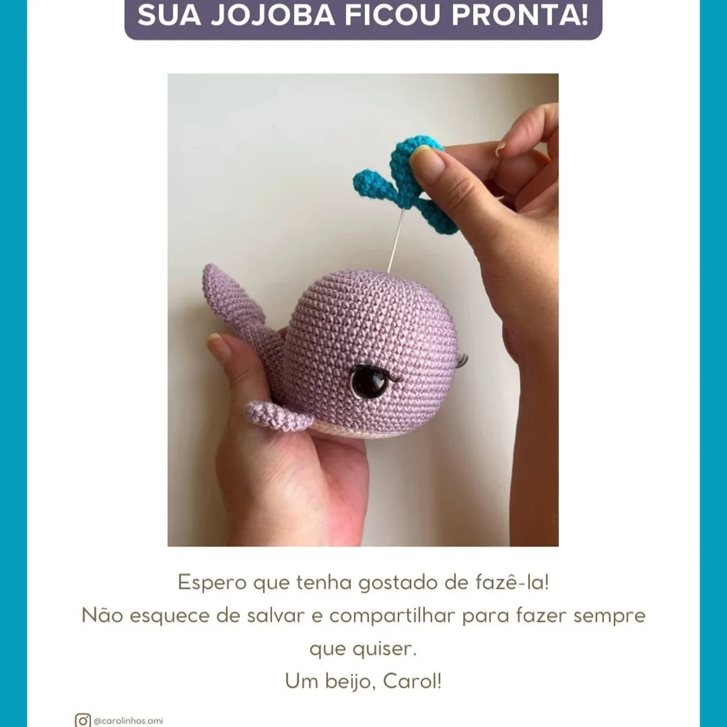 Gráfico de crochê gratuito: Jojoaba, a baleia
