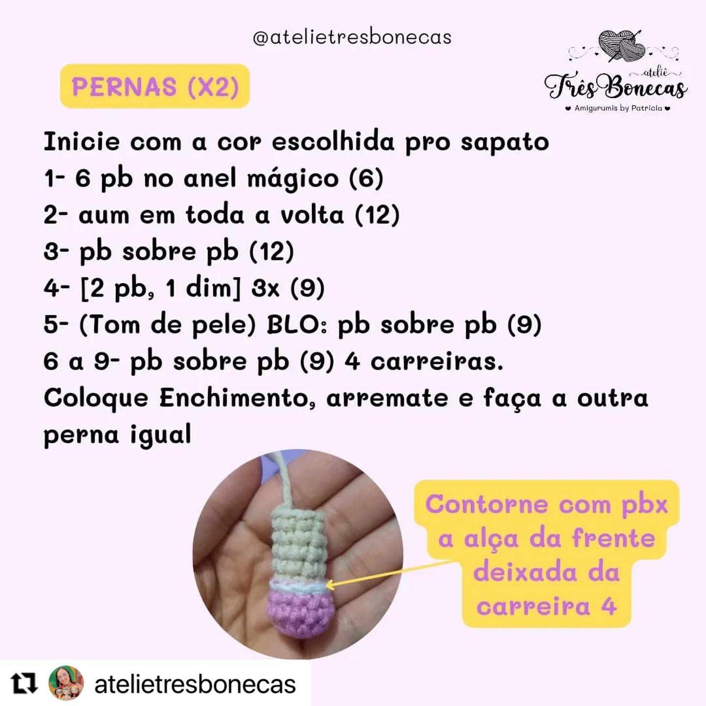 Gráfico de crochê gratuito: Mini Bailarina