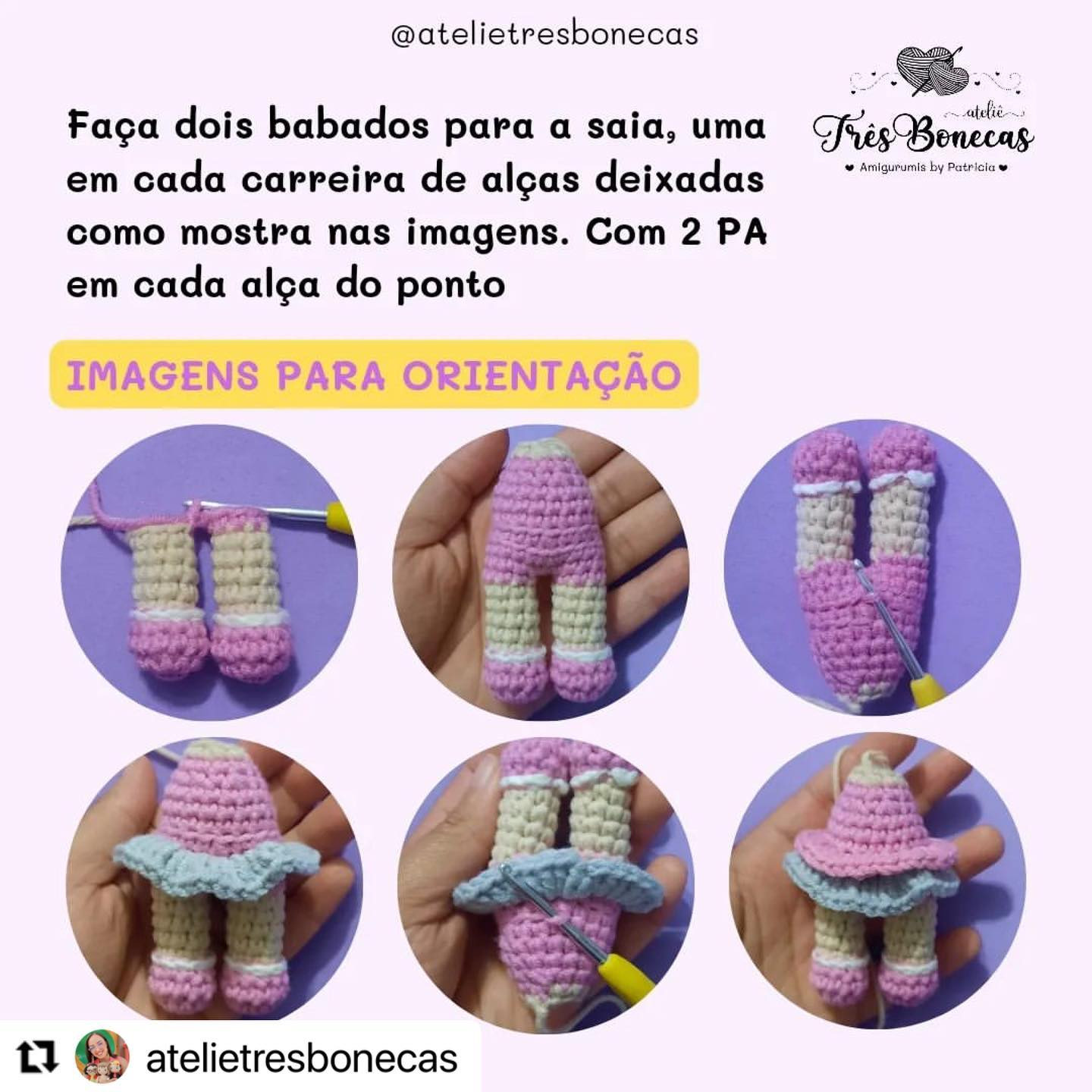 Gráfico de crochê gratuito: Mini Bailarina