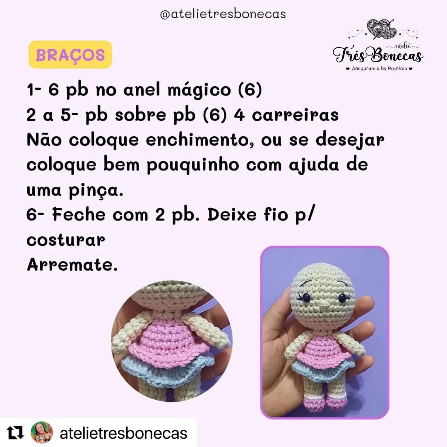 Gráfico de crochê gratuito: Mini Bailarina