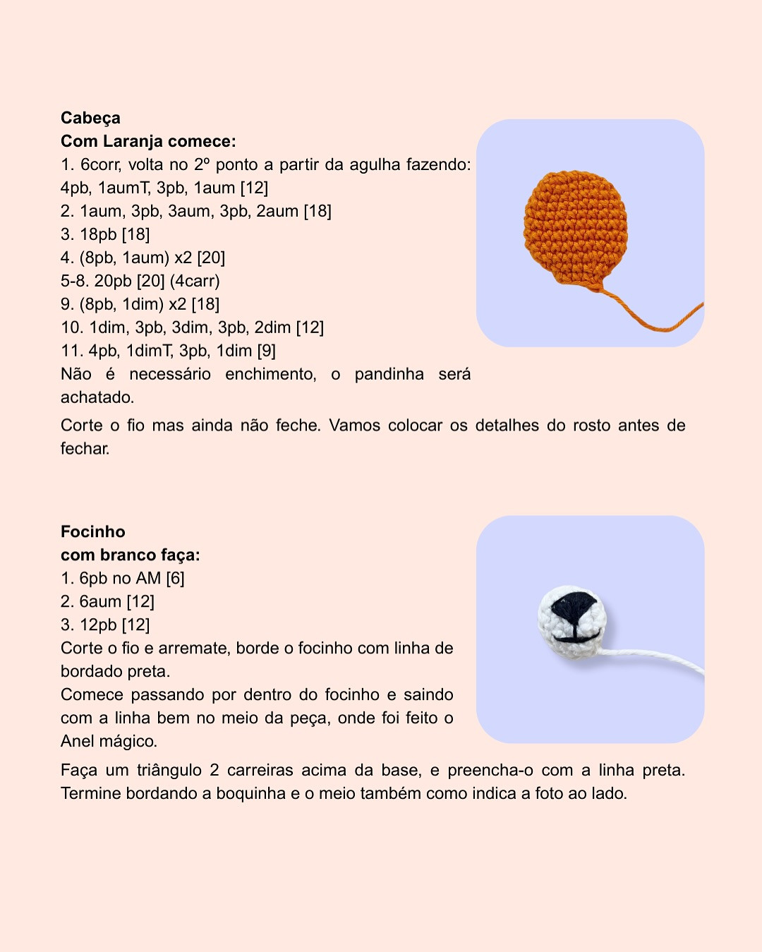 Gráfico de crochê gratuito: Pandinha Vermelho