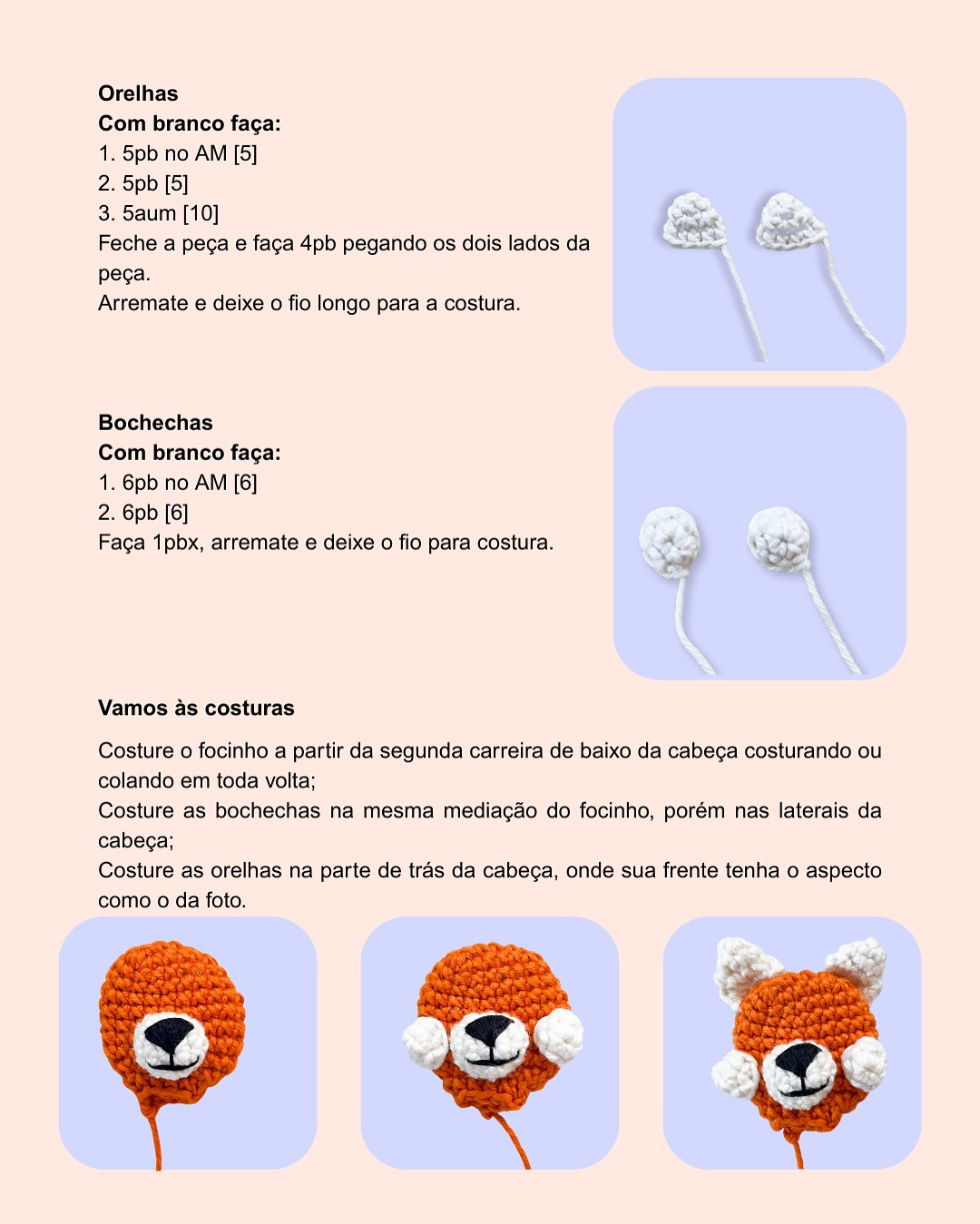 Gráfico de crochê gratuito: Pandinha Vermelho