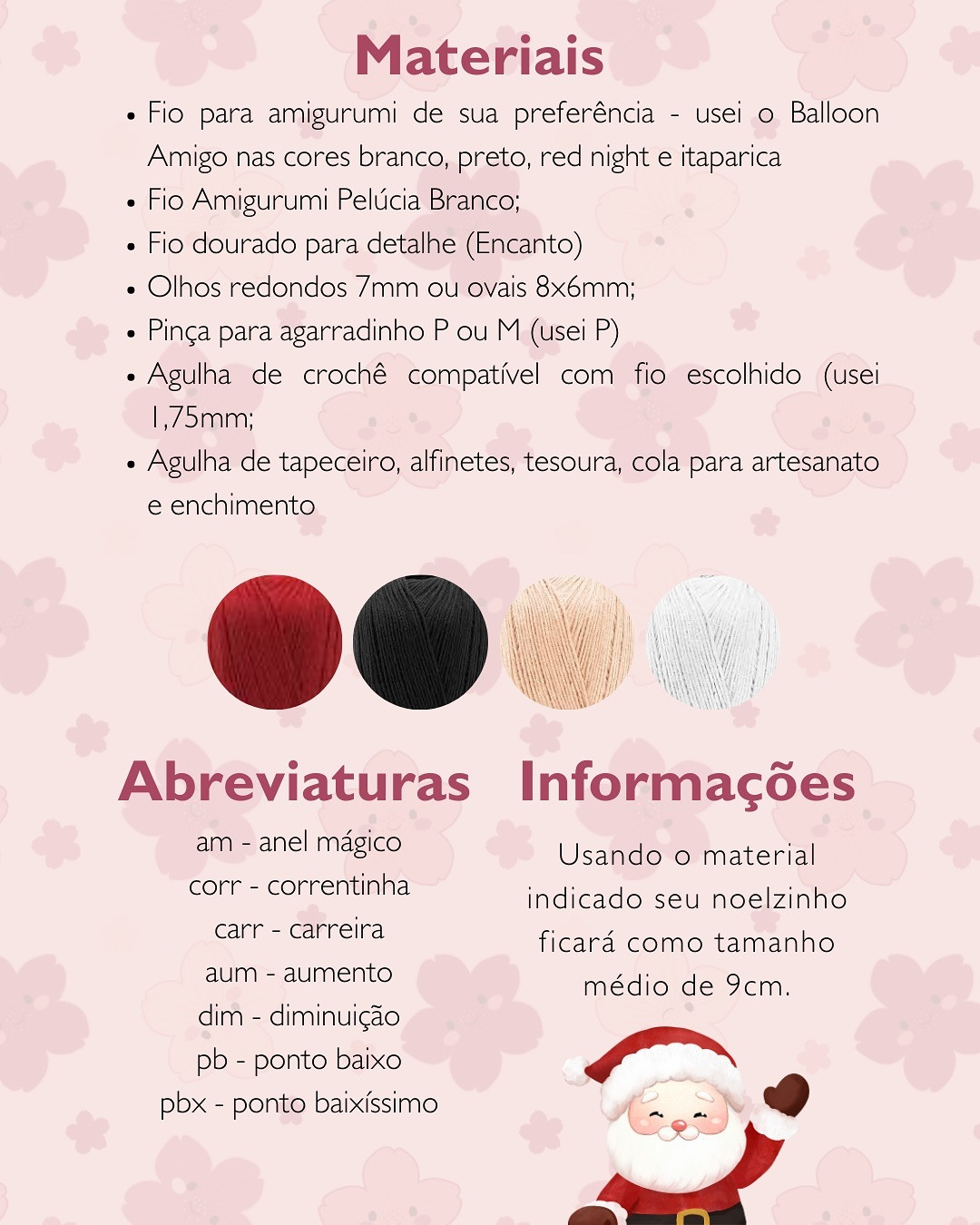 Gráfico de crochê gratuito: Papai Noel e Duende de Natal