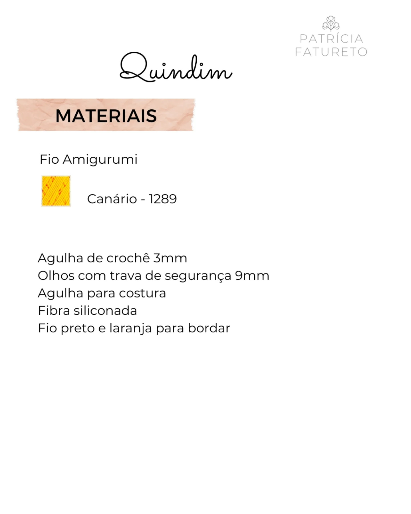 Gráfico de crochê gratuito: Pintinho Quindin