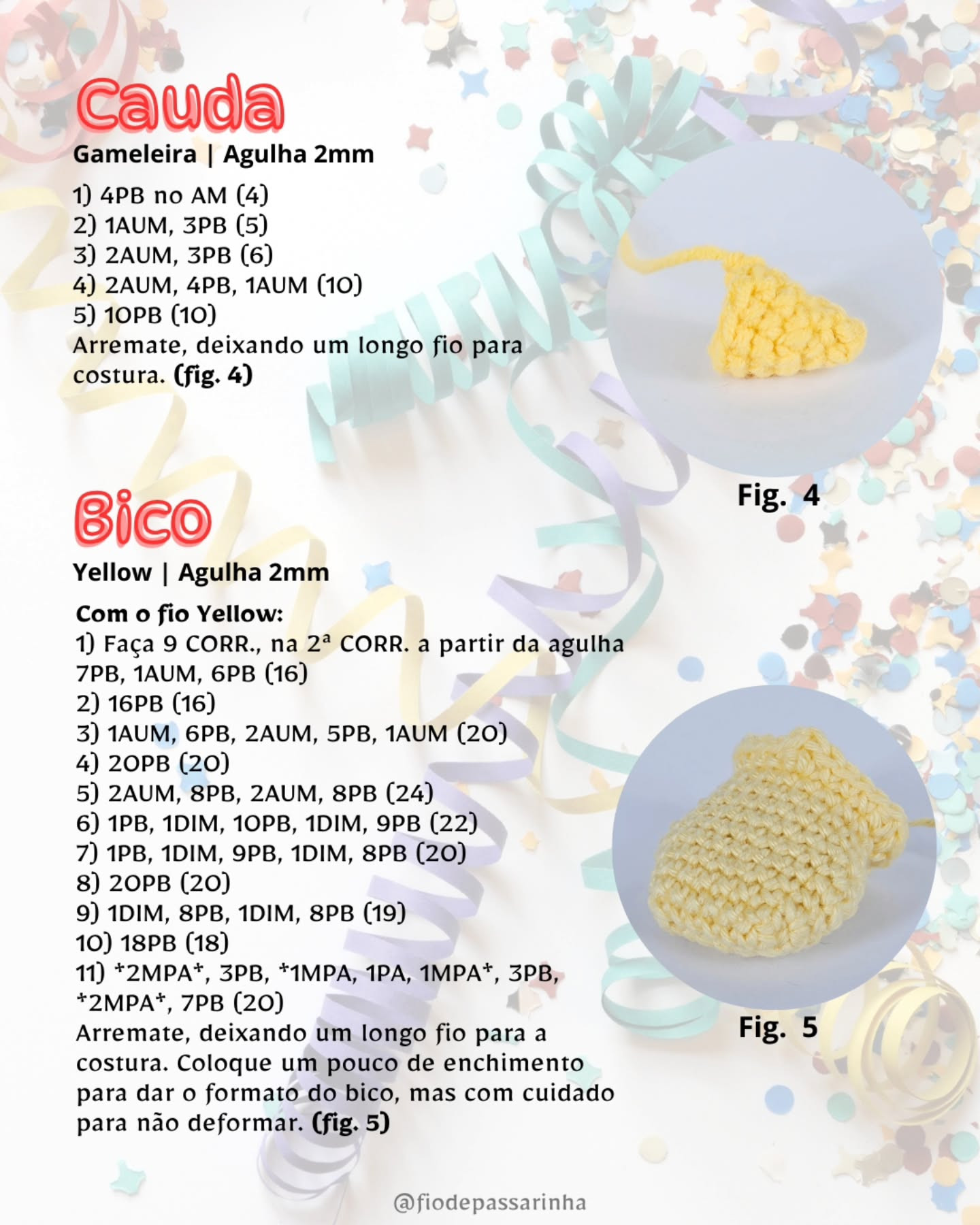 Gráfico de crochê gratuito: Psyduck Sambista
