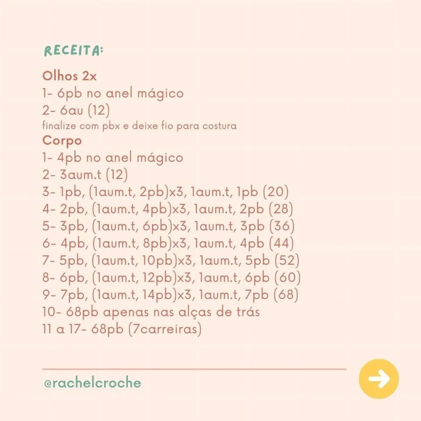 Gráfico de crochê gratuito: Sapo Greg