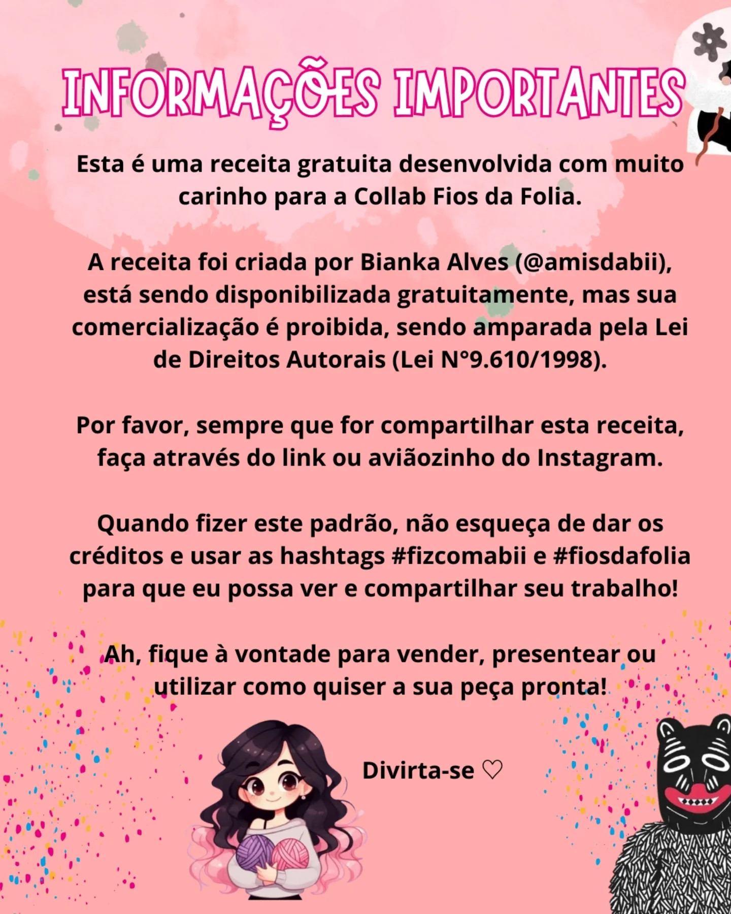 Gráfico de crochê gratuito: Ursa fofinha de Dia de los Muertos