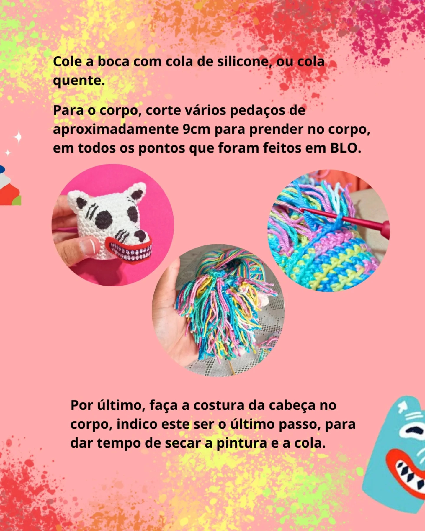 Gráfico de crochê gratuito: Ursa fofinha de Dia de los Muertos