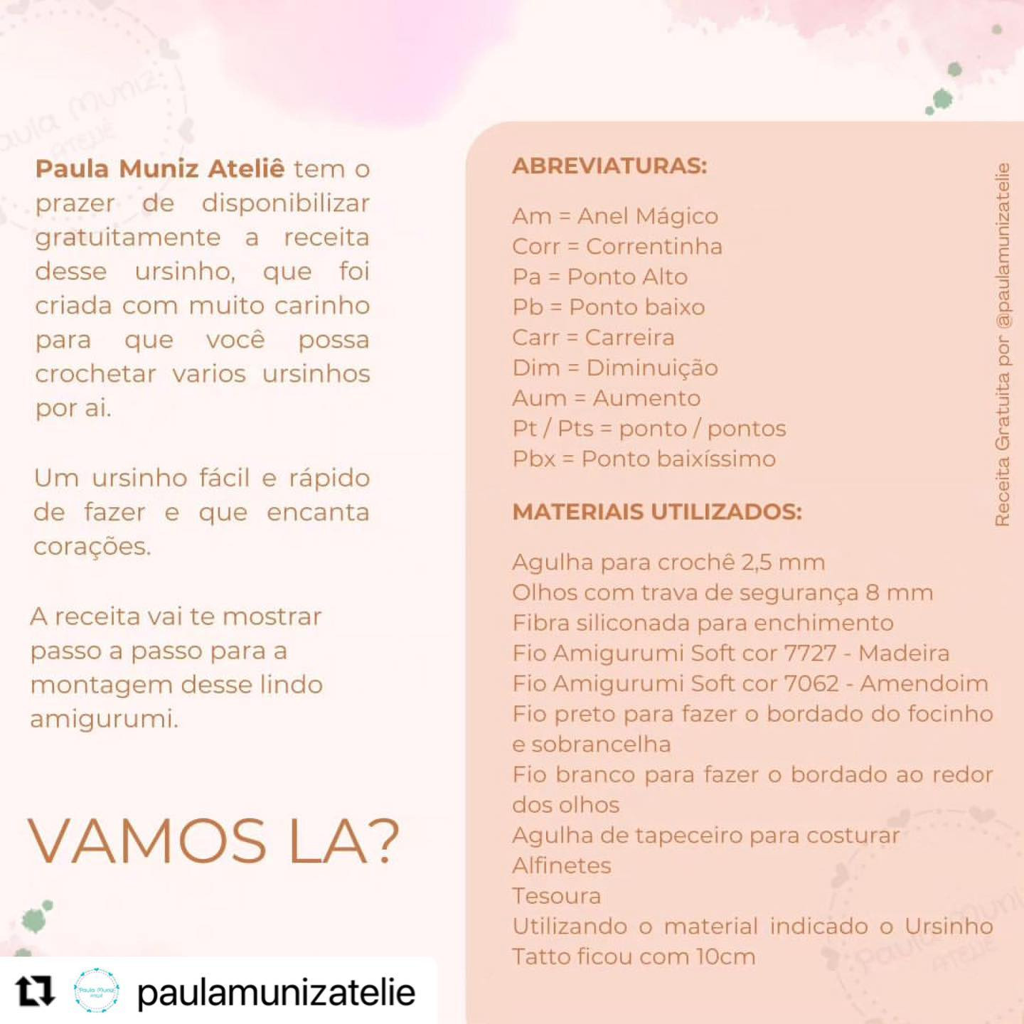 Gráfico de crochê gratuito: Ursinho Tatto