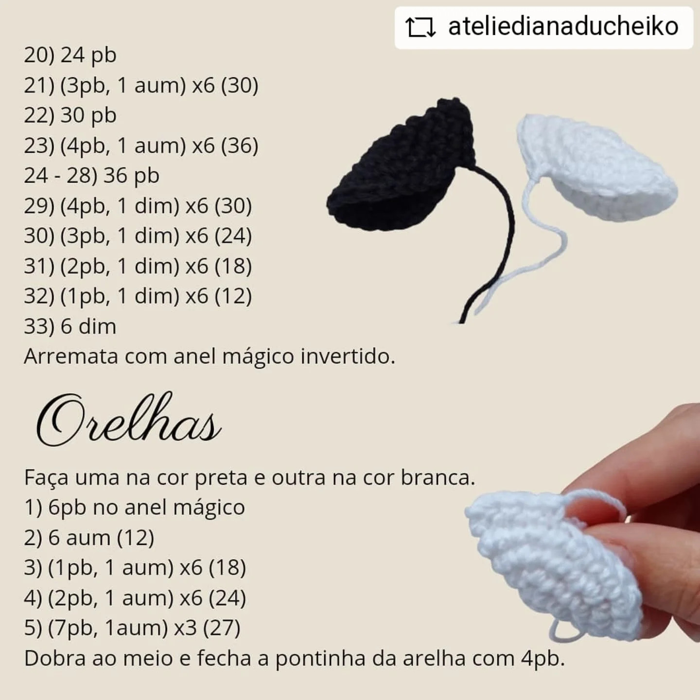 Gráfico de crochê gratuito: Vaca fofa amigurumi