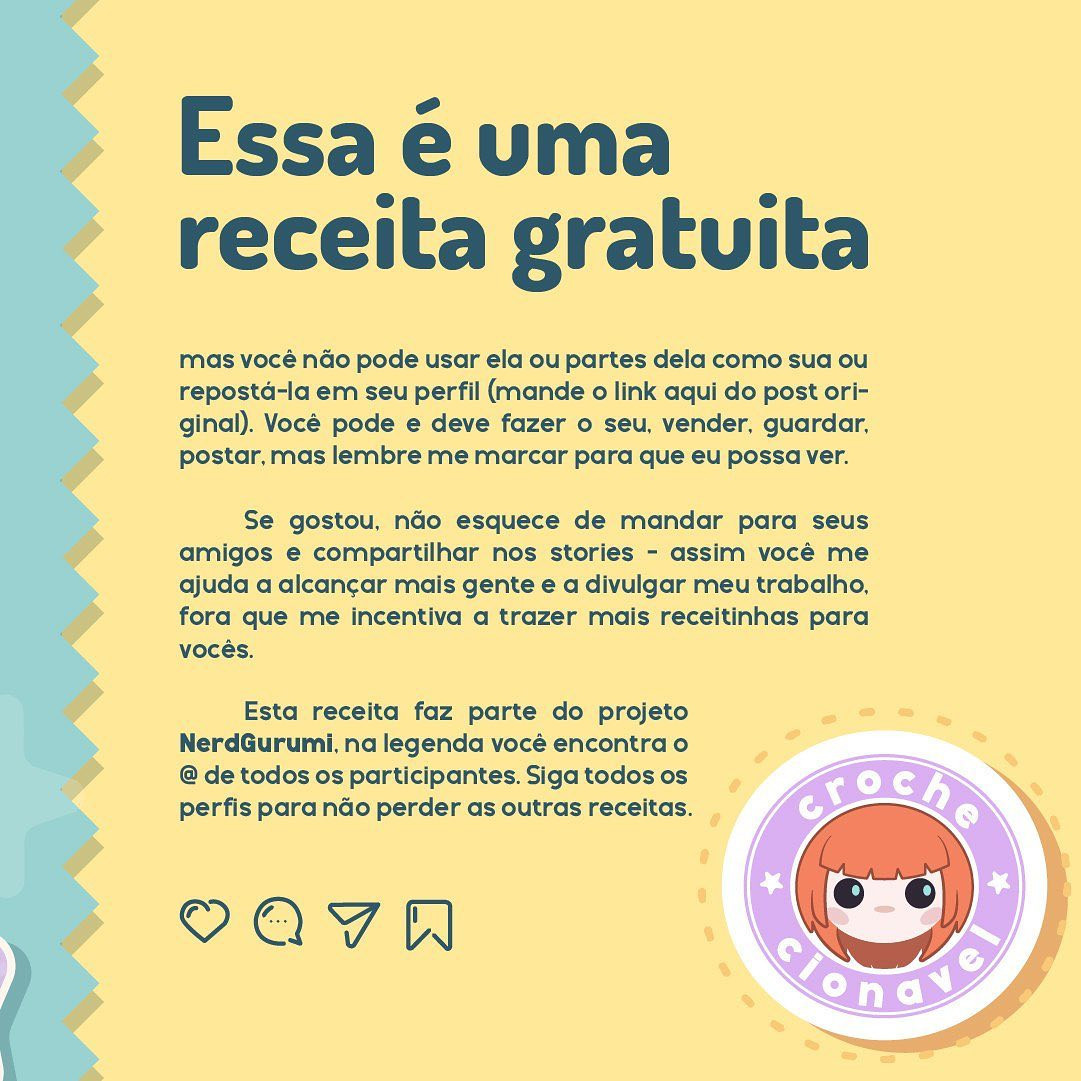Gráfico de crochê Jirachi amigurumi:  Gráfico para criar um amigurumi de Jirachi, personagem do universo Pokémon.