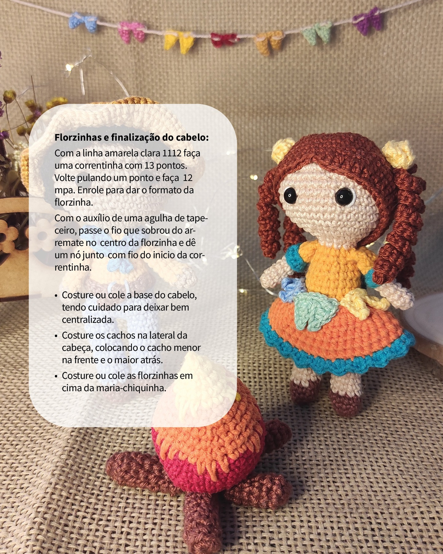 Gráfico de crochê Junina grátis! Boneca e fogueira.
