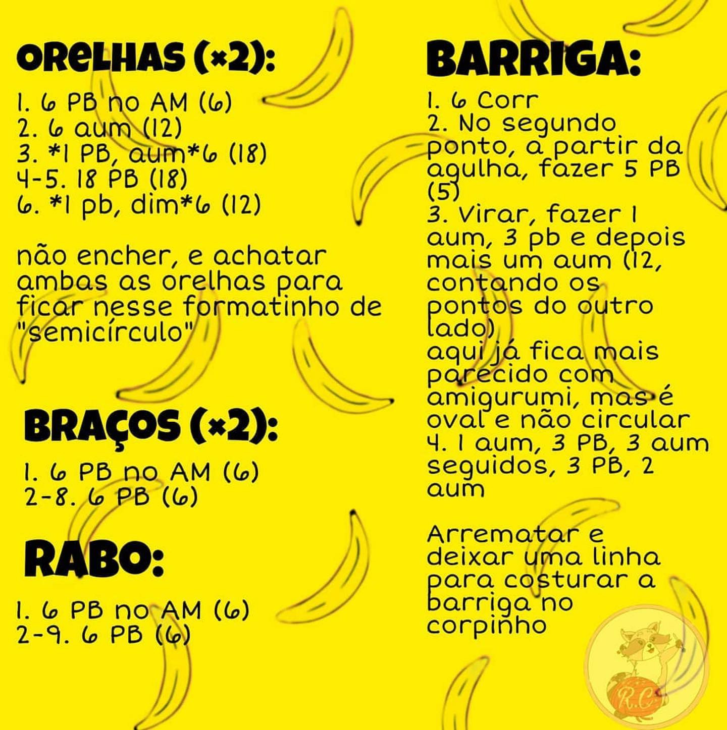 Gráfico de crochê: Macaco charmoso
