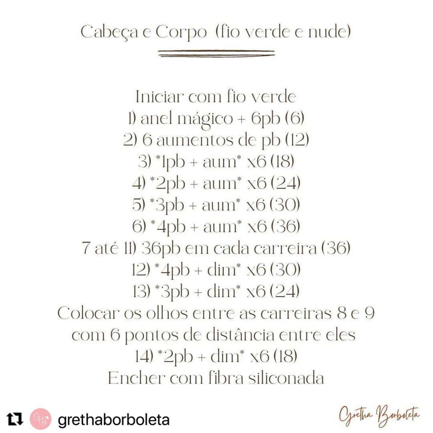 Gráfico de crochê: Mini Grogu em amigurumi