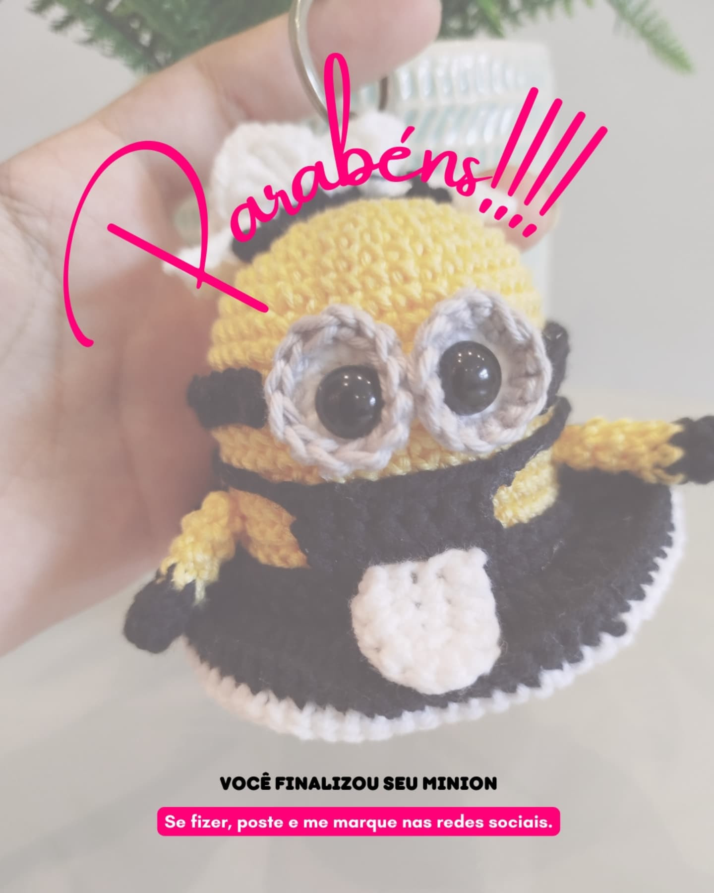 Gráfico de crochê: Minion em vestido de empregada