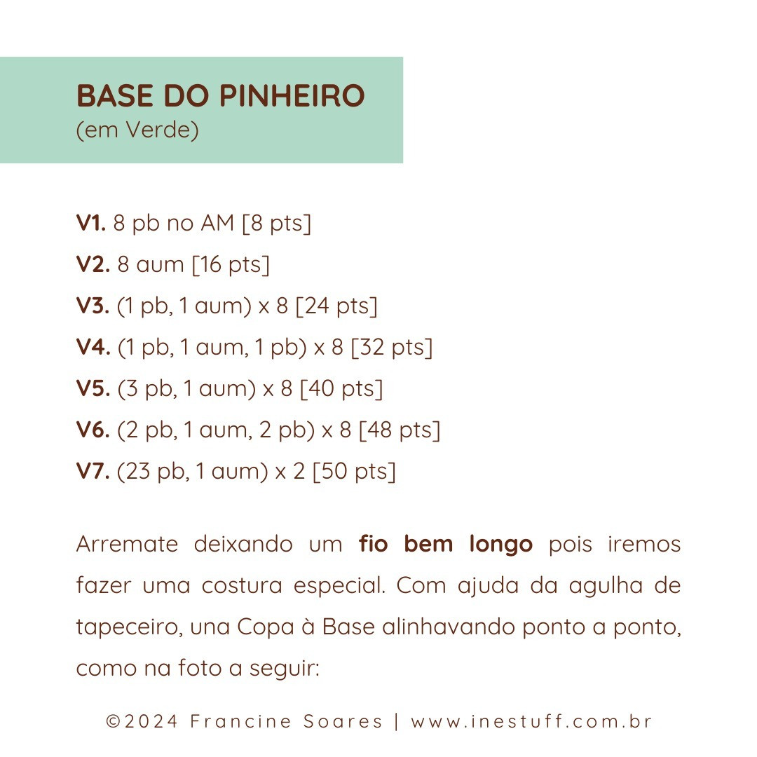 Gráfico de crochê: Pinheirinho Amigurumi