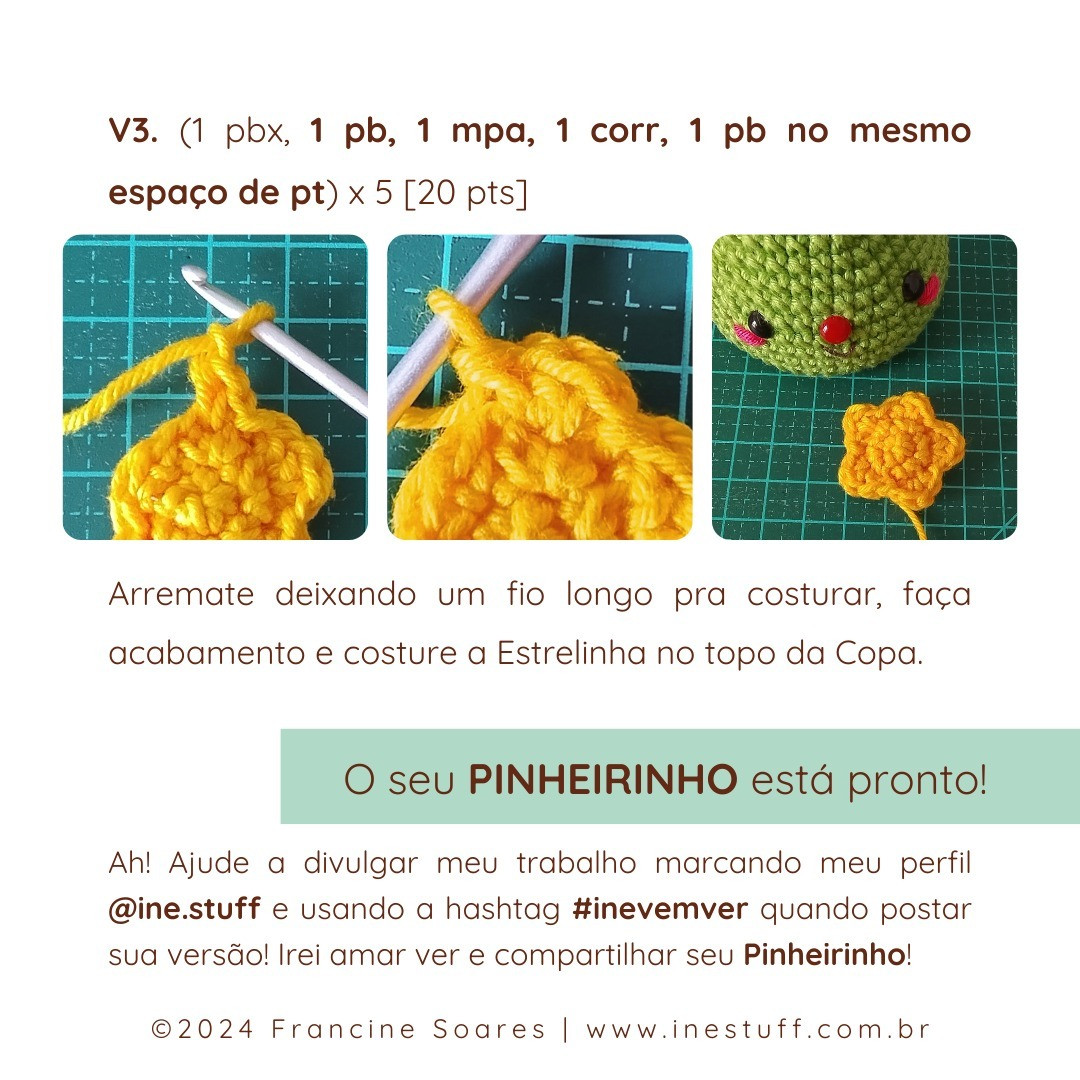 Gráfico de crochê: Pinheirinho Amigurumi