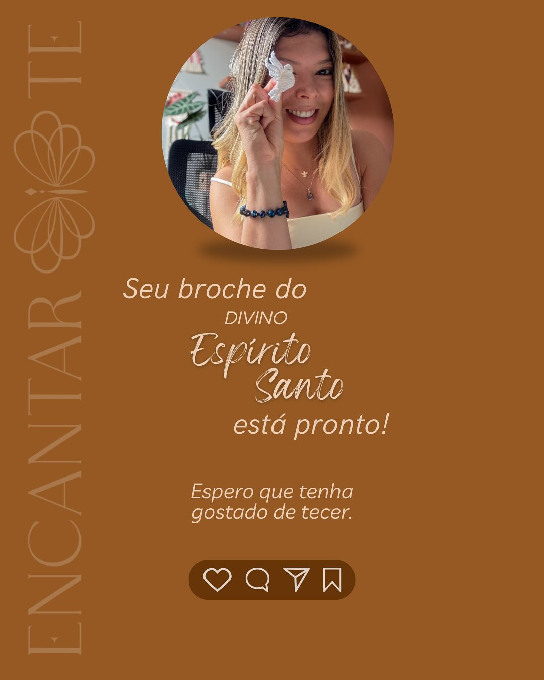 Gráfico de crochê: Pomba Espírito Santo