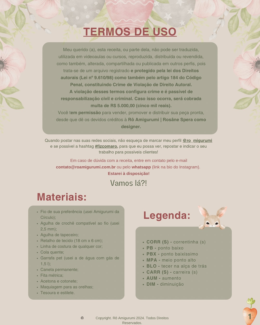 Gráfico de Crochê: Porta Chocolate de Coelho