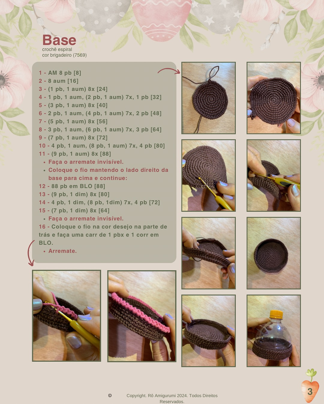 Gráfico de Crochê: Porta Chocolate de Coelho