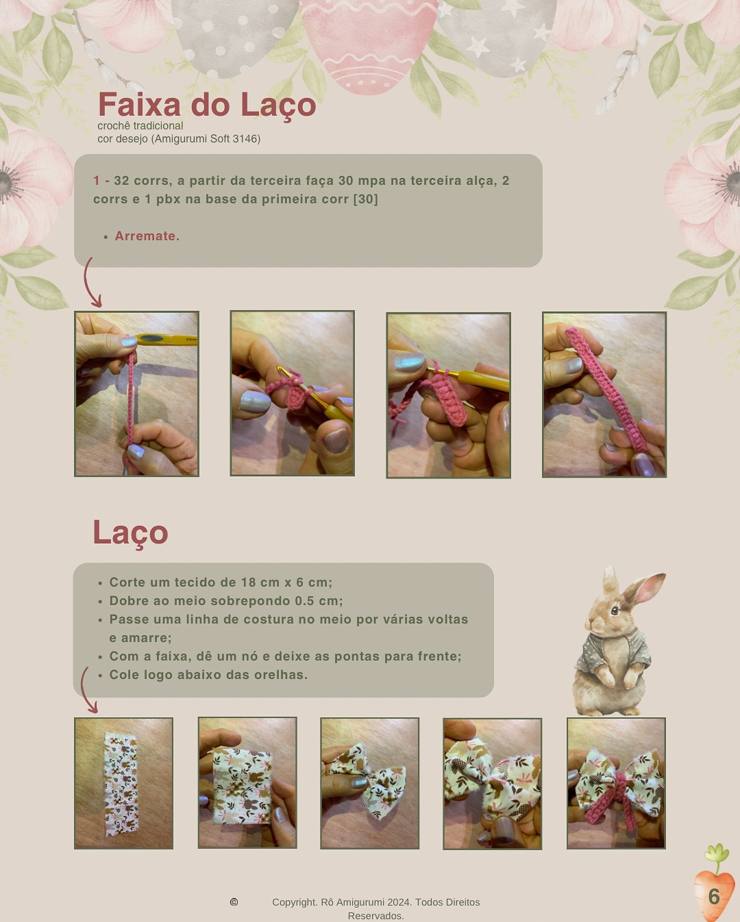 Gráfico de Crochê: Porta Chocolate de Coelho