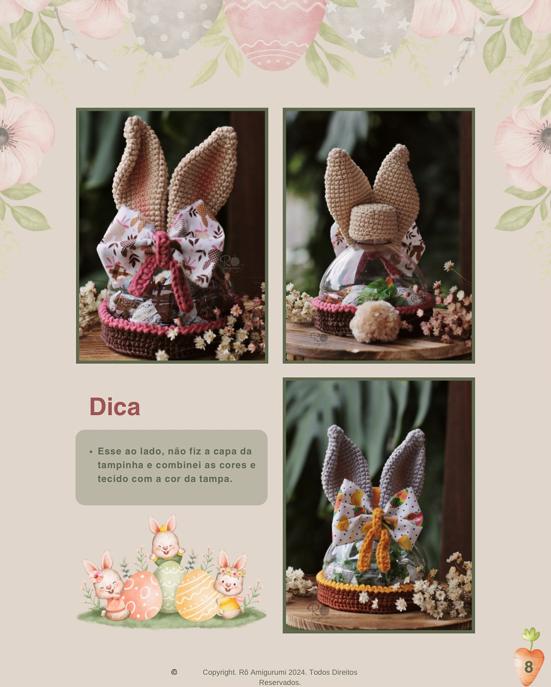 Gráfico de Crochê: Porta Chocolate de Coelho