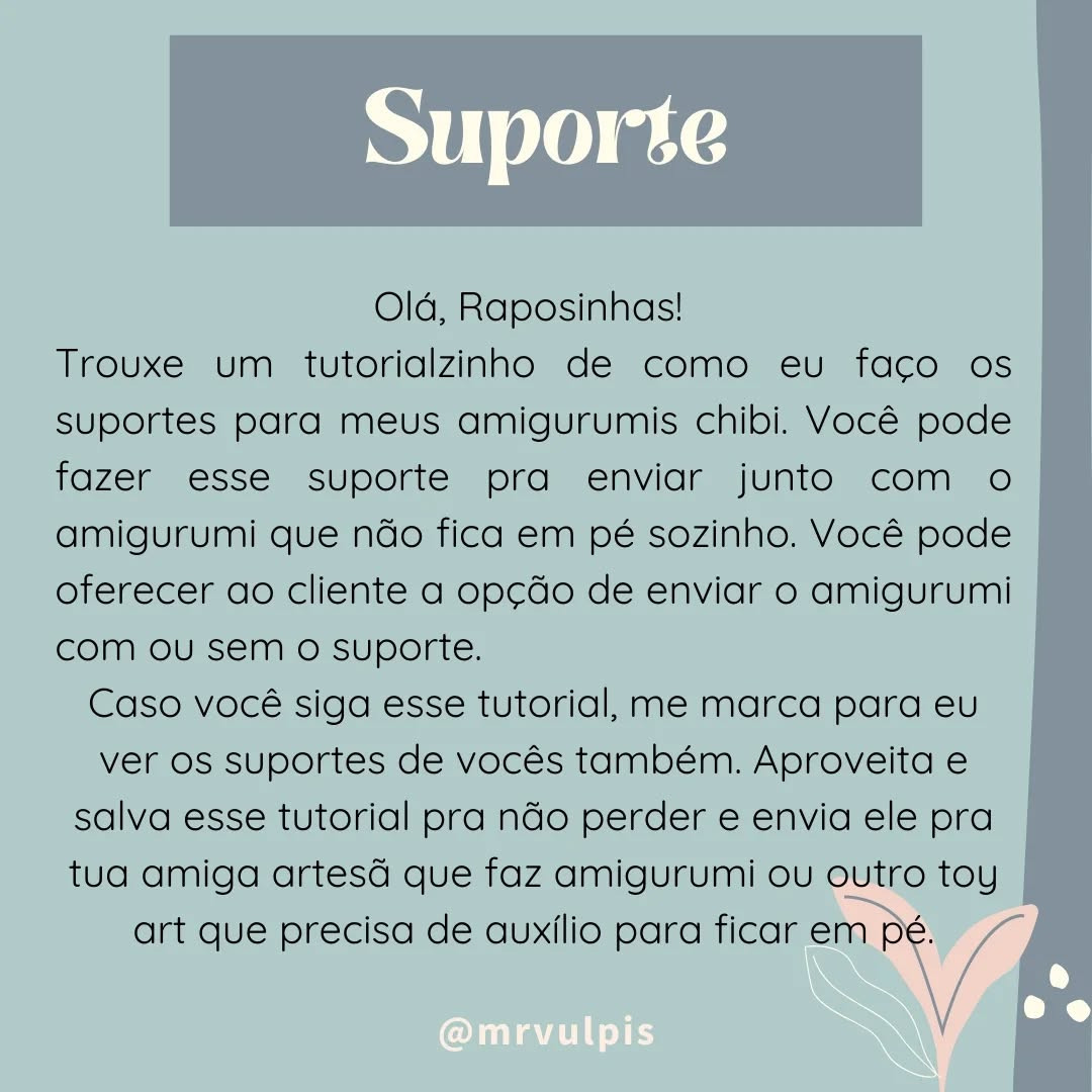 Gráfico de crochê: Suporte charmoso para amigurumi