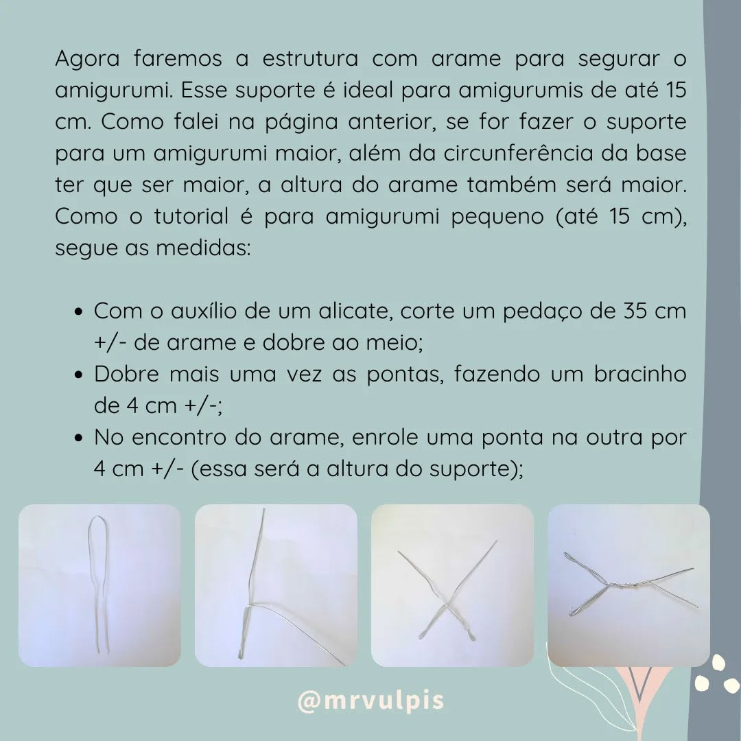 Gráfico de crochê: Suporte charmoso para amigurumi
