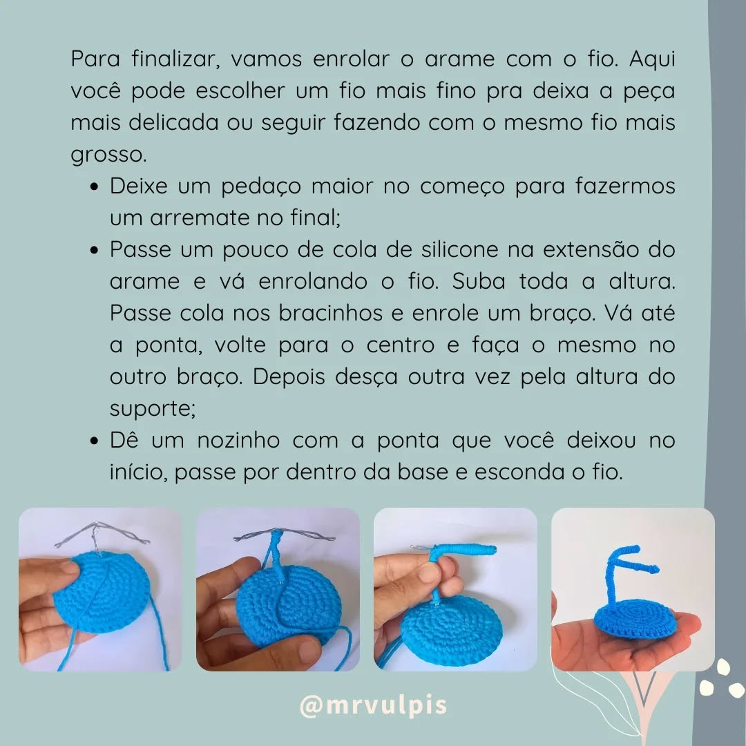 Gráfico de crochê: Suporte charmoso para amigurumi
