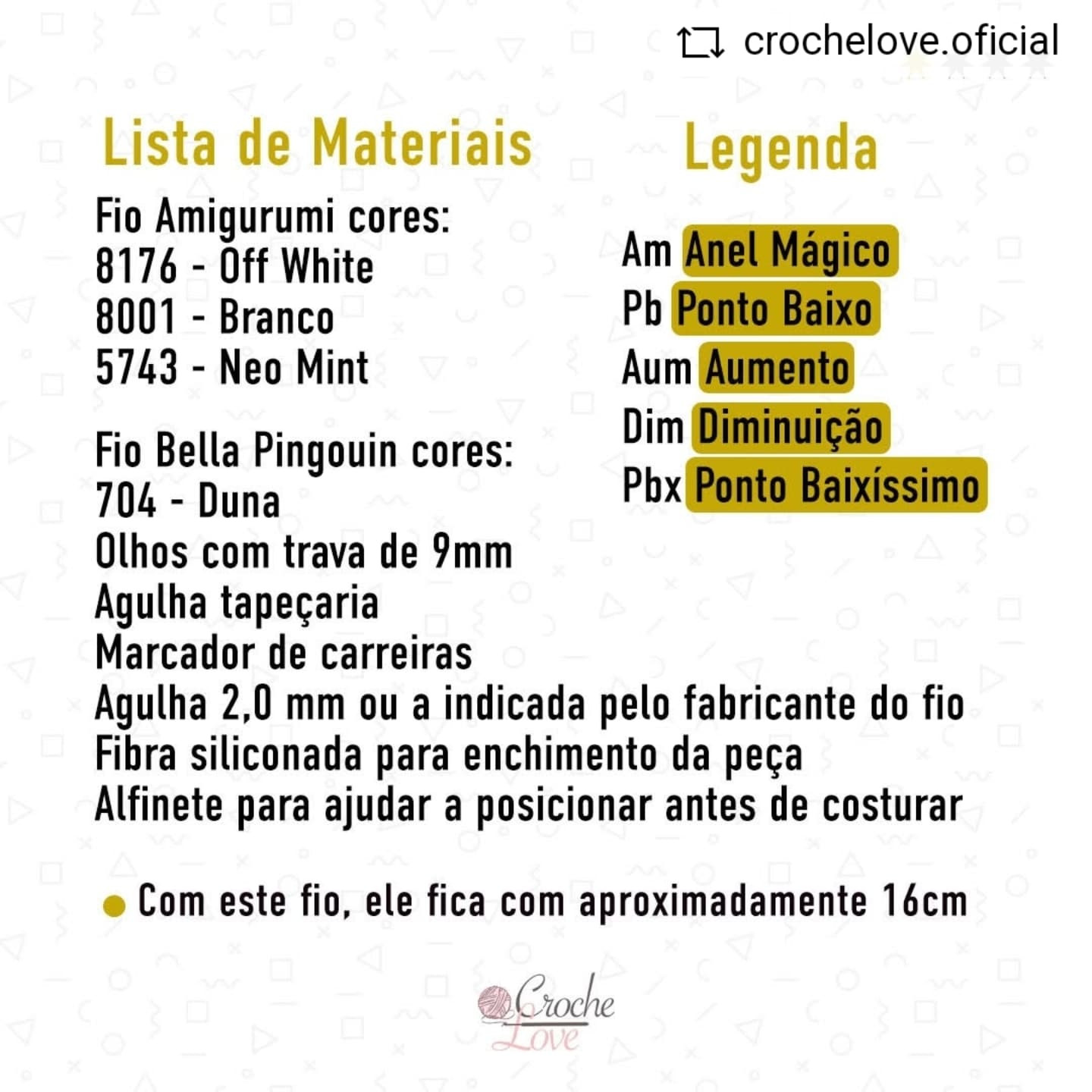 Gráfico de crochê: Ursinho com balão