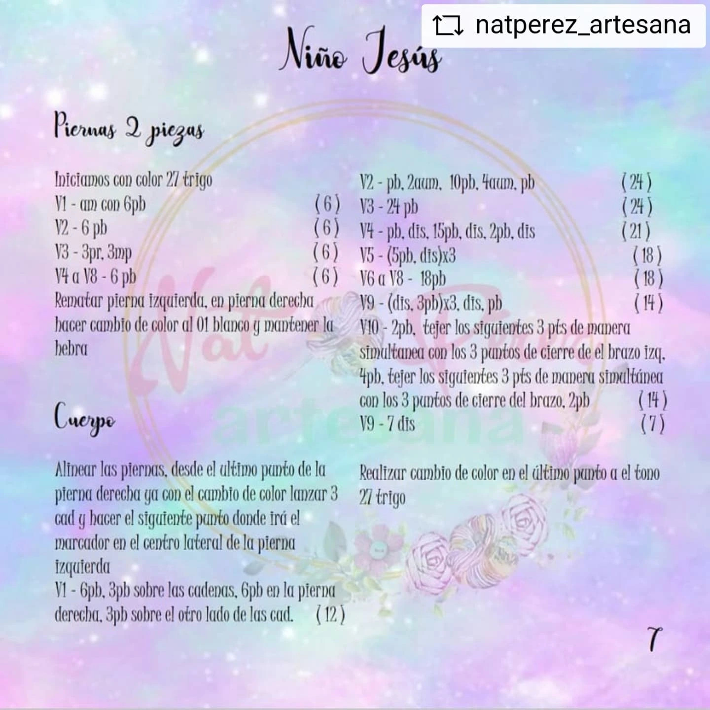 Gráfico de crochê: Virgem Maria e o menino Jesus