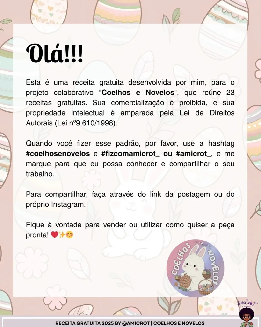Gráfico de crochê: Vivi, a coelhinha do outono