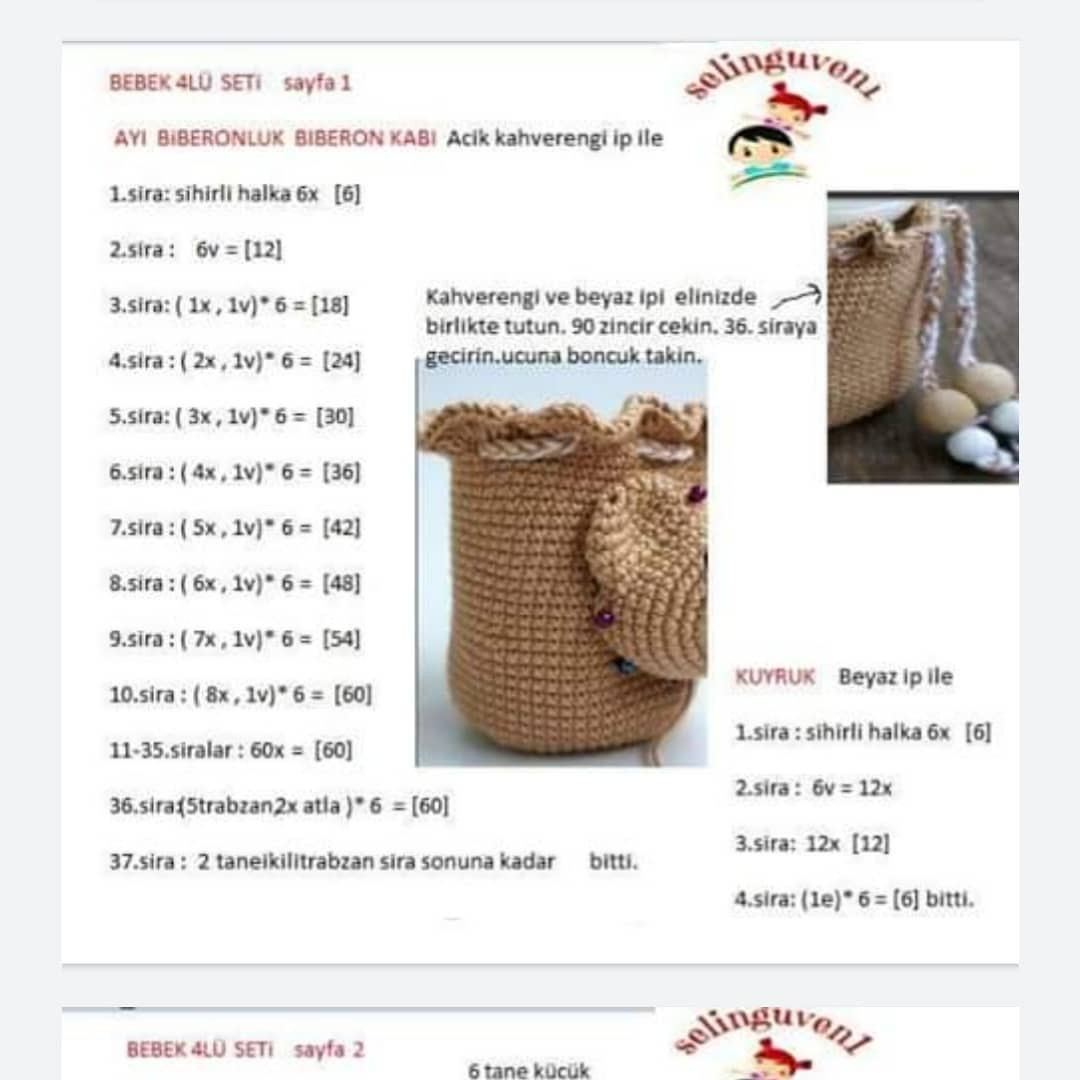 Gráficos de crochê de bichinhos de pelúcia para bebê.