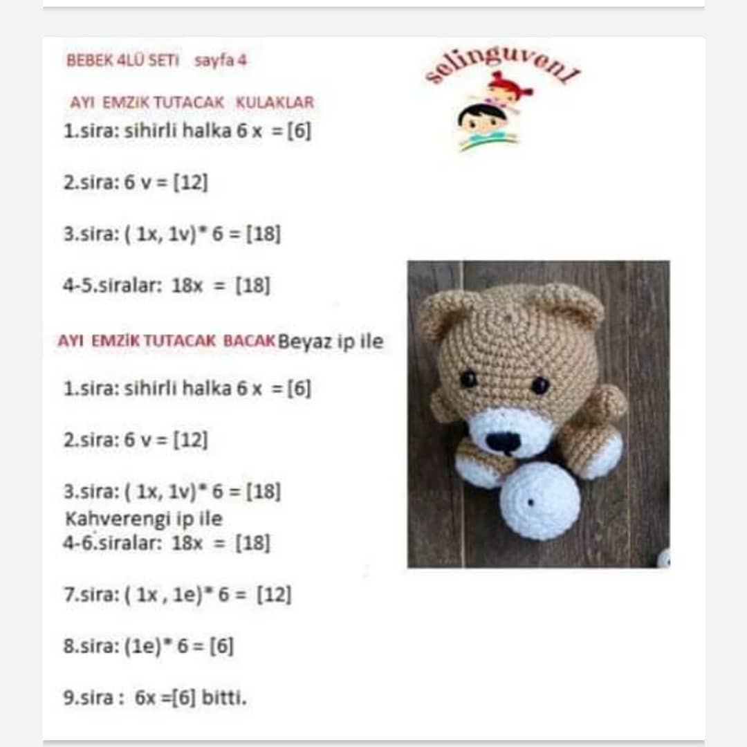 Gráficos de crochê de bichinhos de pelúcia para bebê.