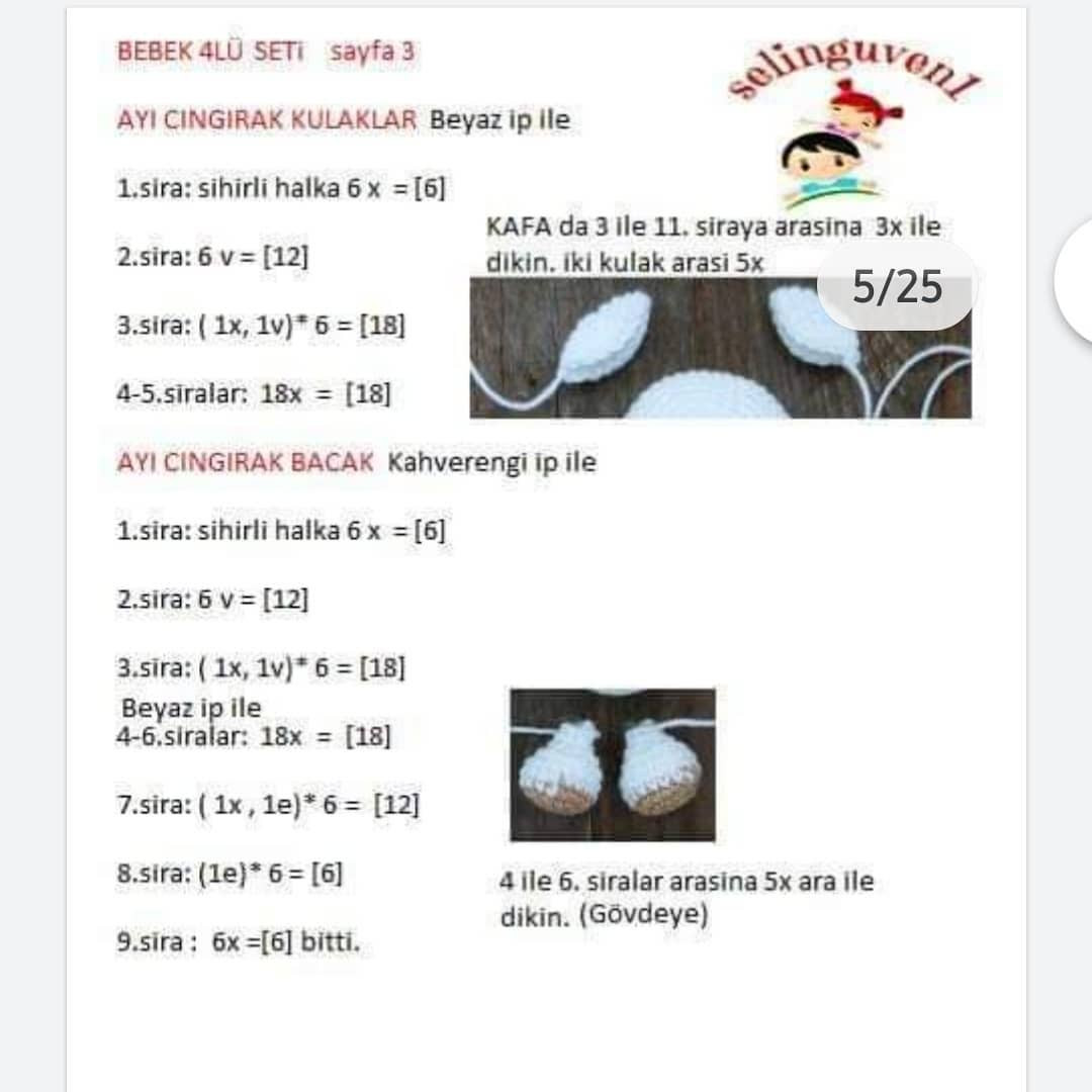 Gráficos de crochê de bichinhos de pelúcia para bebê.