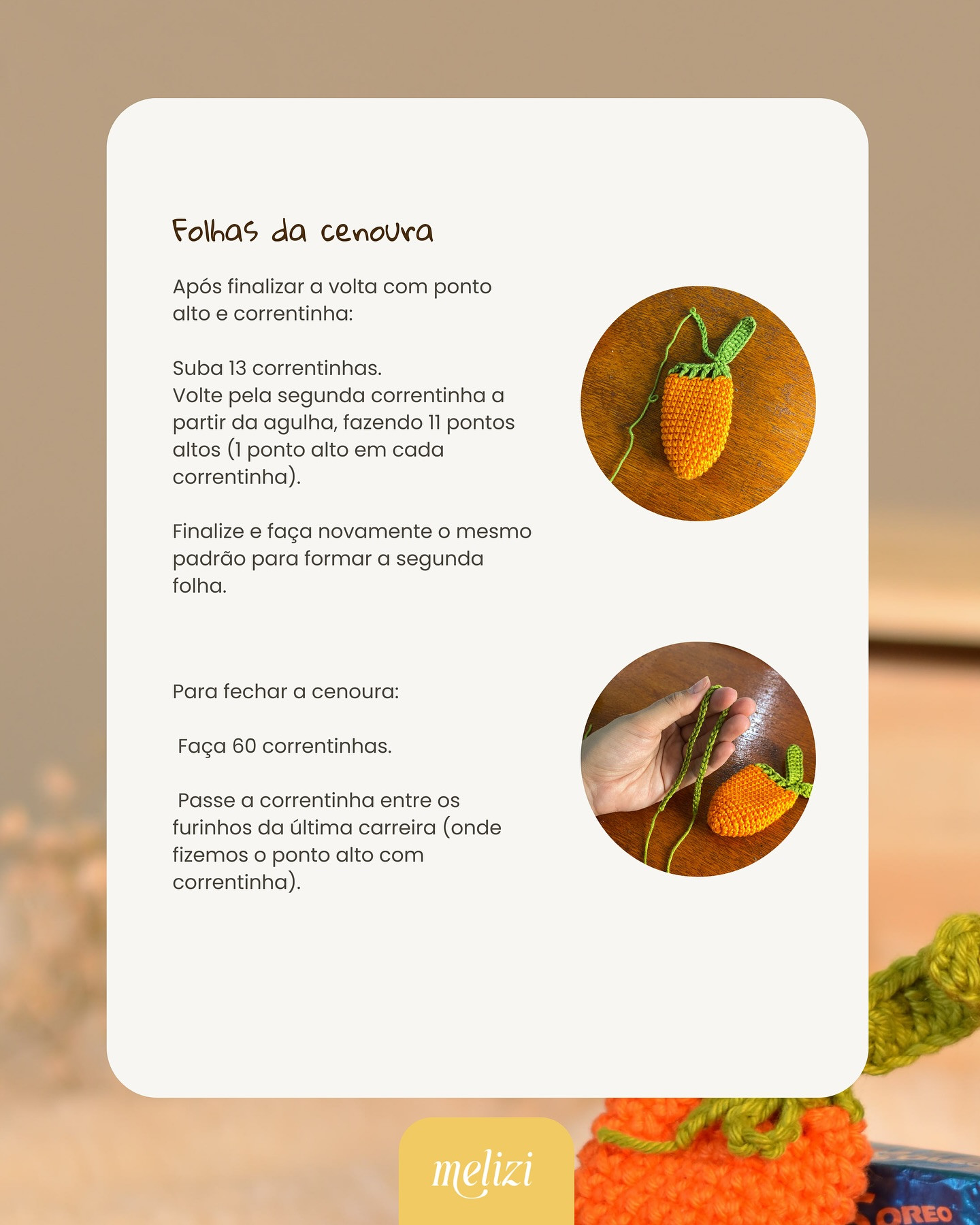 Gráficos de crochê de cenoura de Páscoa gratuitos