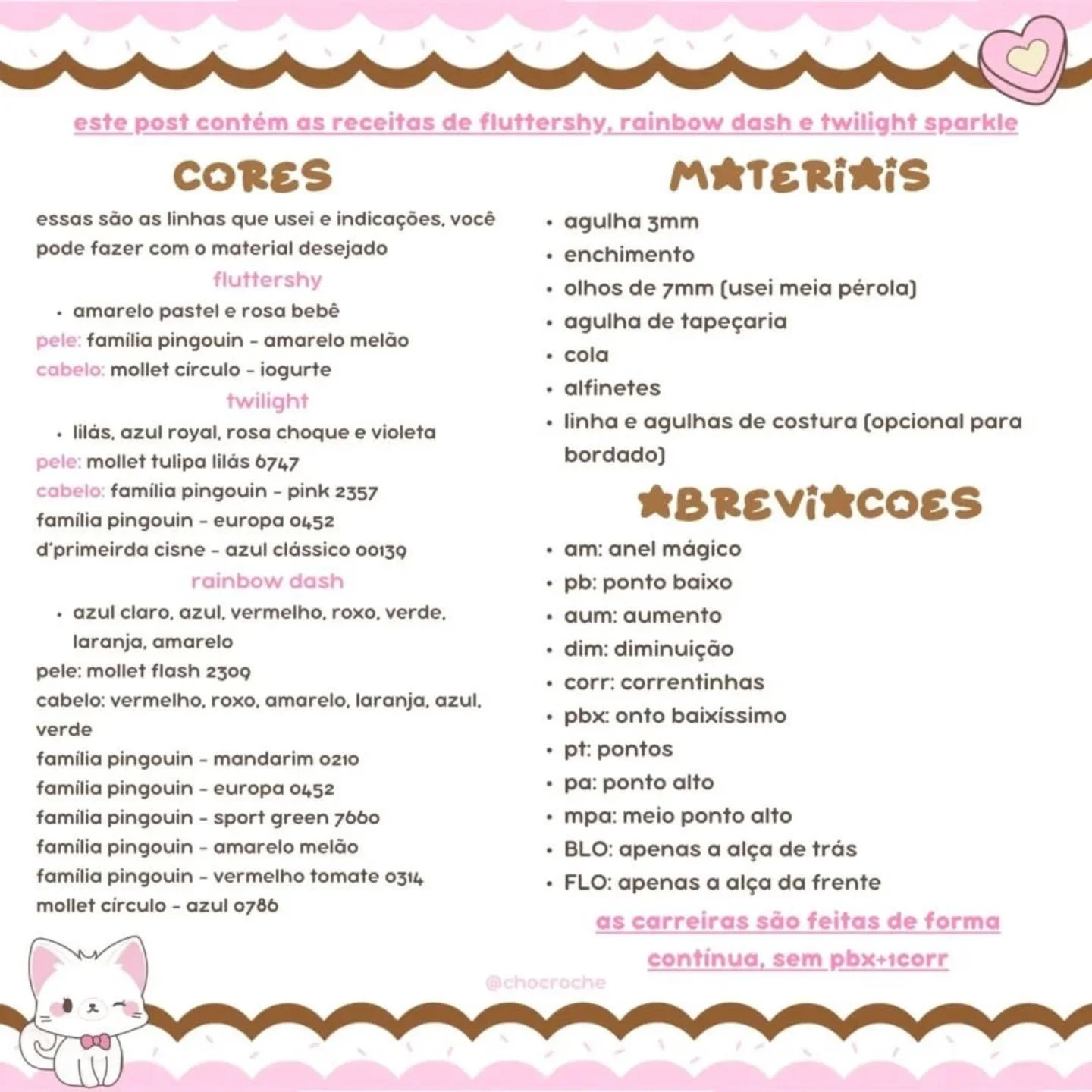 Gráficos gratuitos de amigurumi My Little Pony