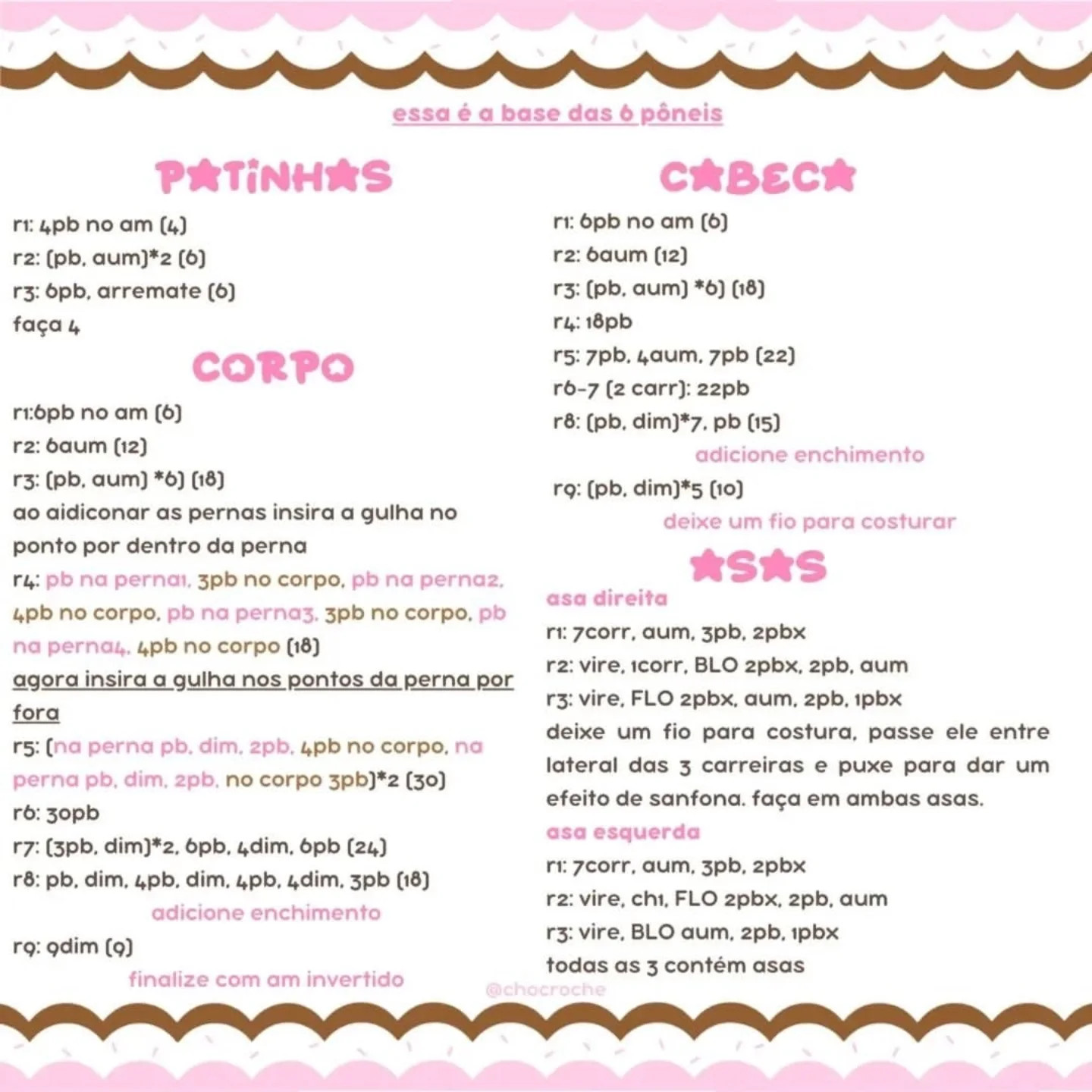 Gráficos gratuitos de amigurumi My Little Pony