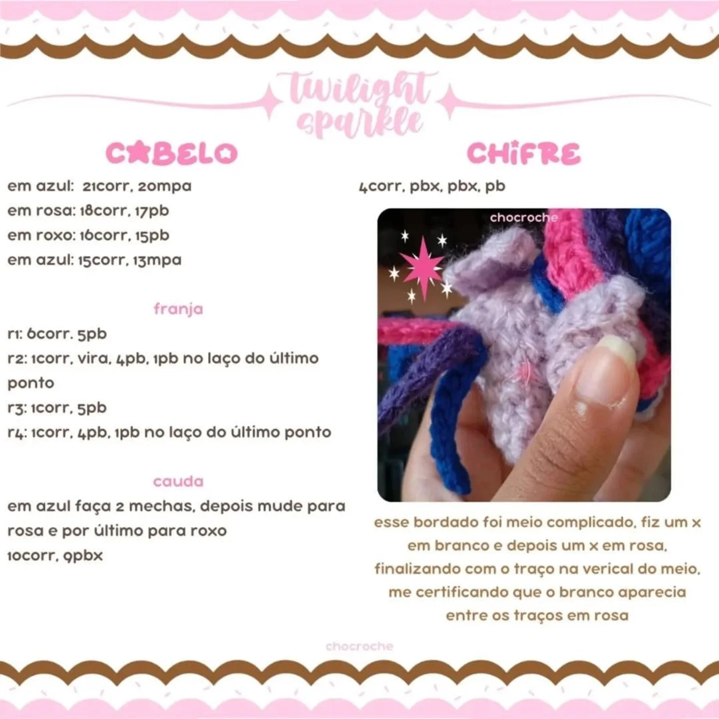 Gráficos gratuitos de amigurumi My Little Pony