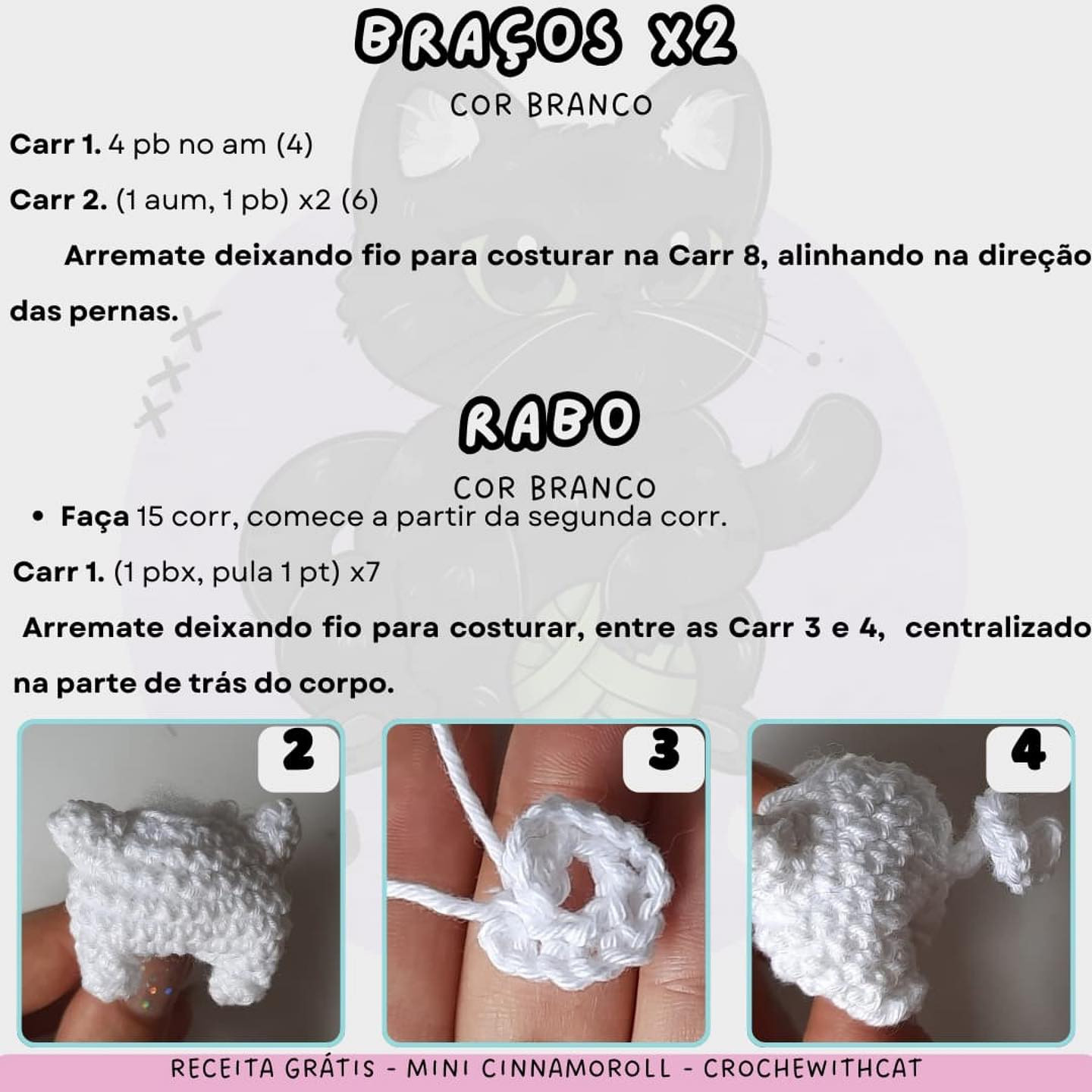 Grátis: Amigurumi Cinnamoroll em crochê
