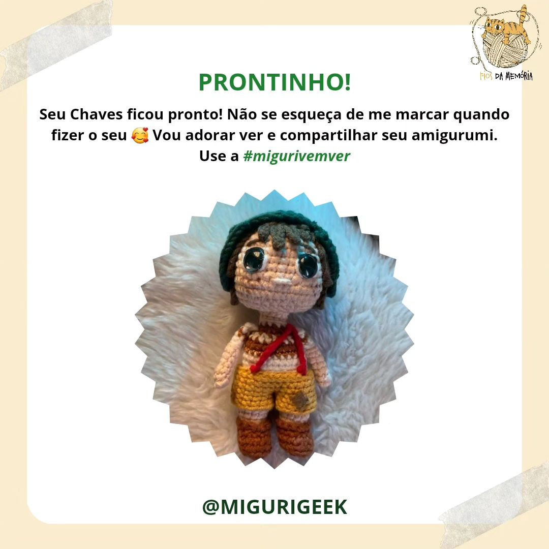 Grátis: Amigurumi do Menino do Barril